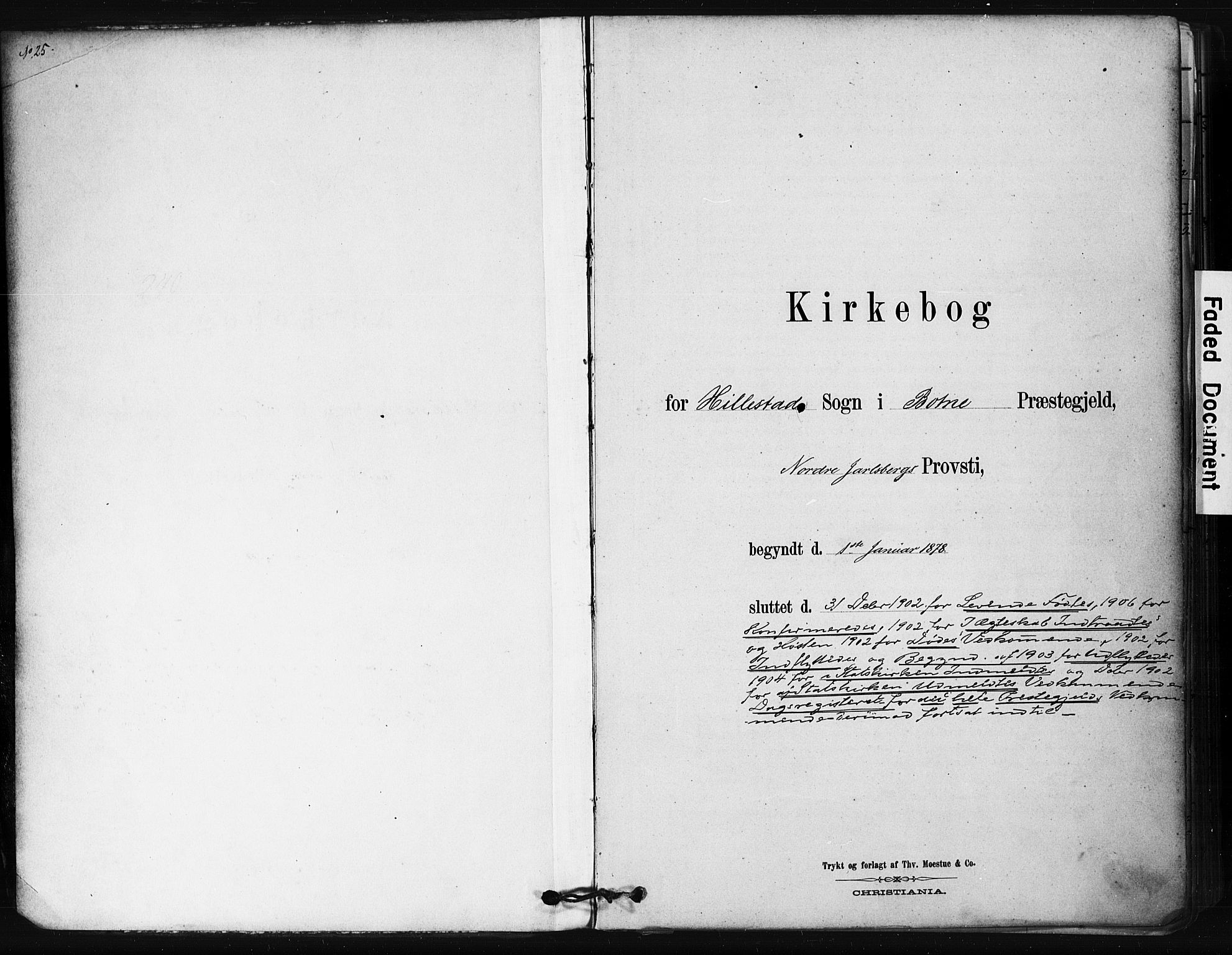 Botne kirkebøker, SAKO/A-340/F/Fb/L0001: Parish register (official) no. II 1, 1878-1902