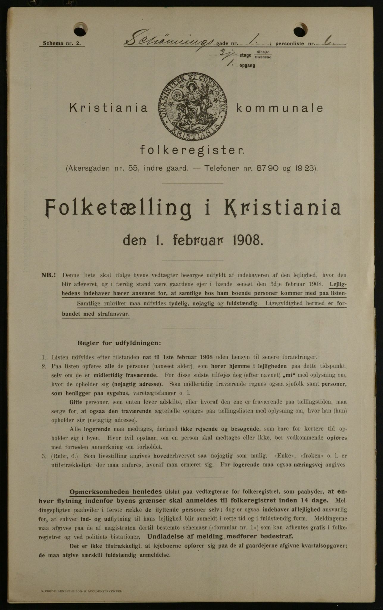 OBA, Municipal Census 1908 for Kristiania, 1908, p. 83981