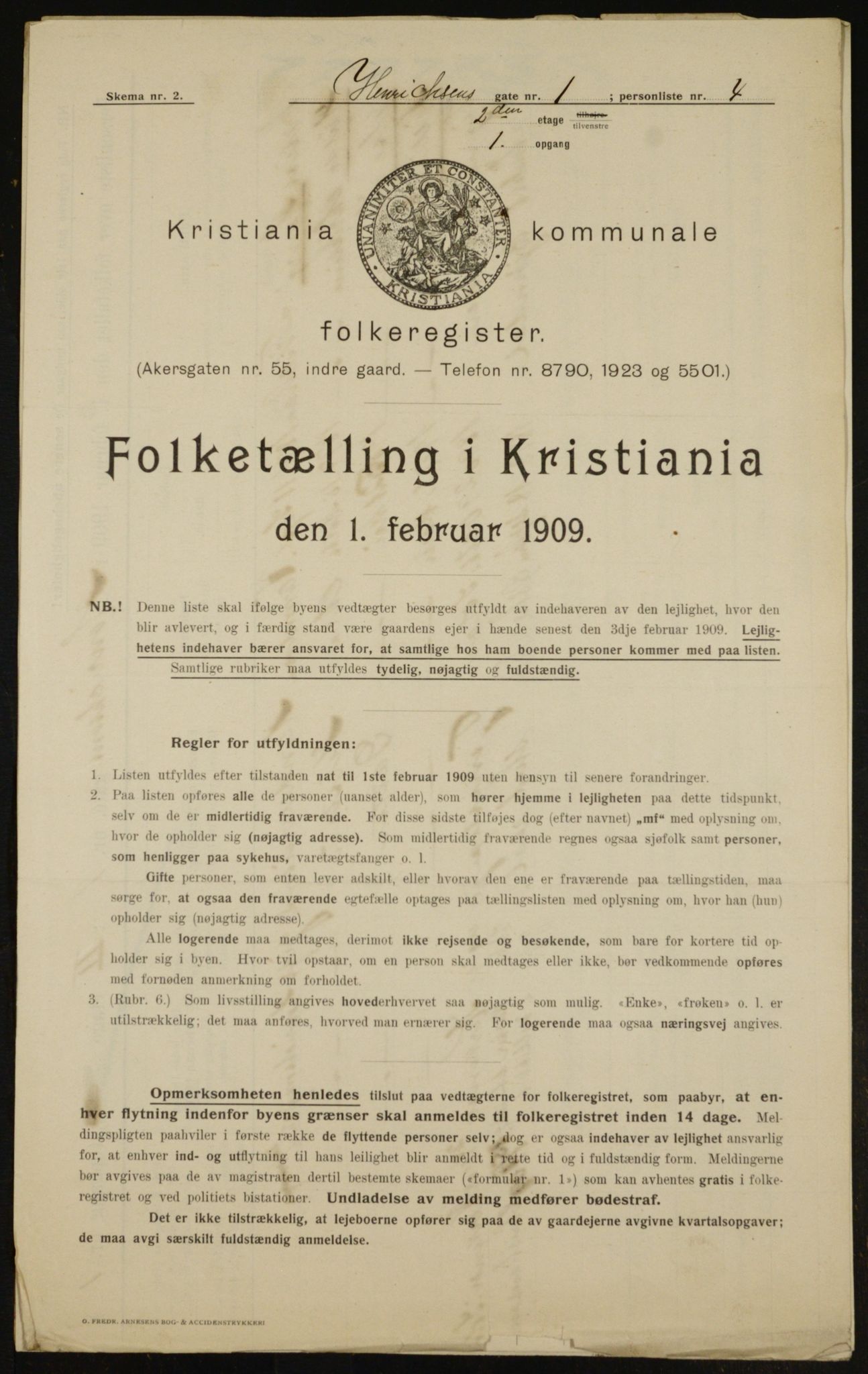 OBA, Municipal Census 1909 for Kristiania, 1909, p. 34925