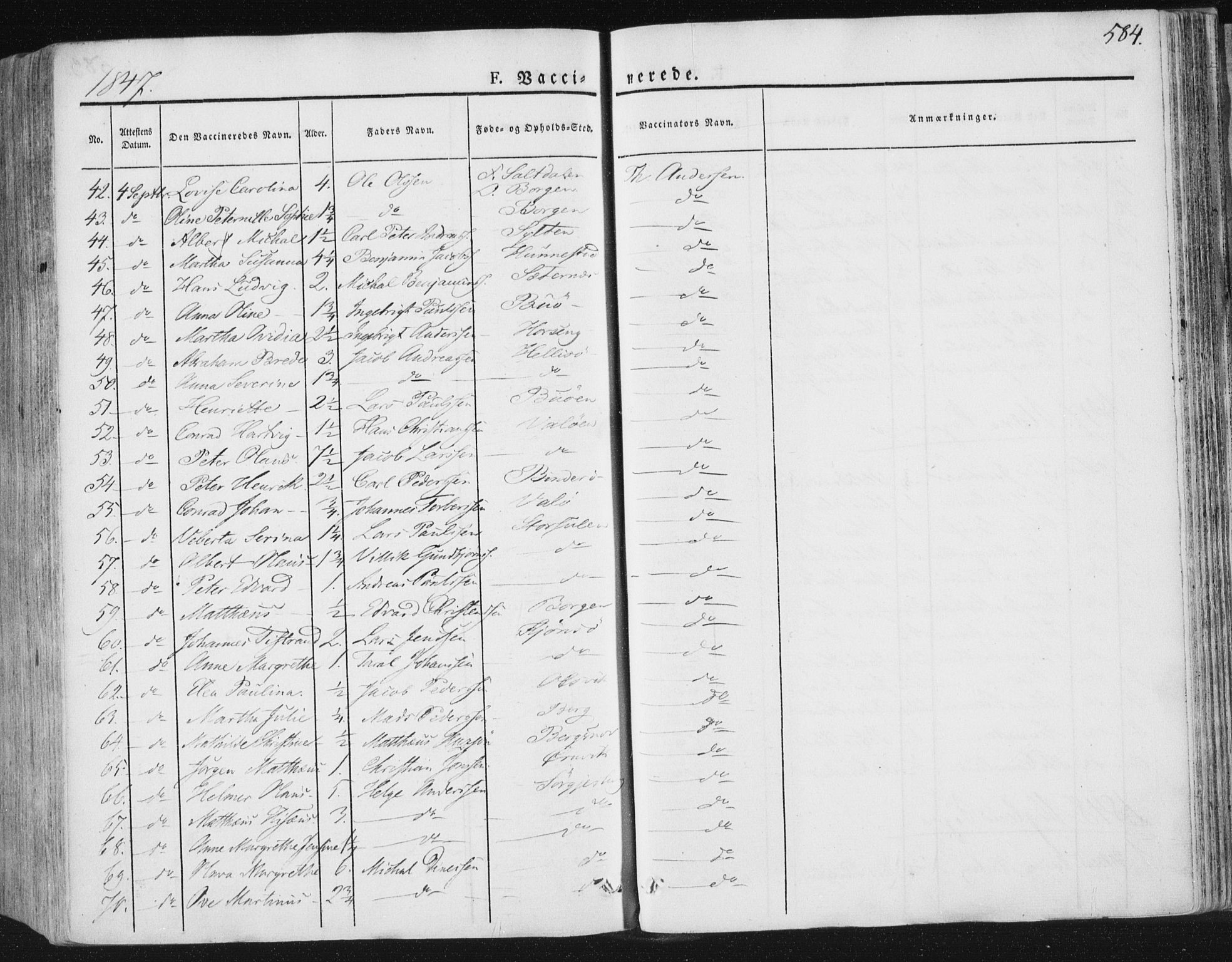 Ministerialprotokoller, klokkerbøker og fødselsregistre - Nord-Trøndelag, SAT/A-1458/784/L0669: Parish register (official) no. 784A04, 1829-1859, p. 584