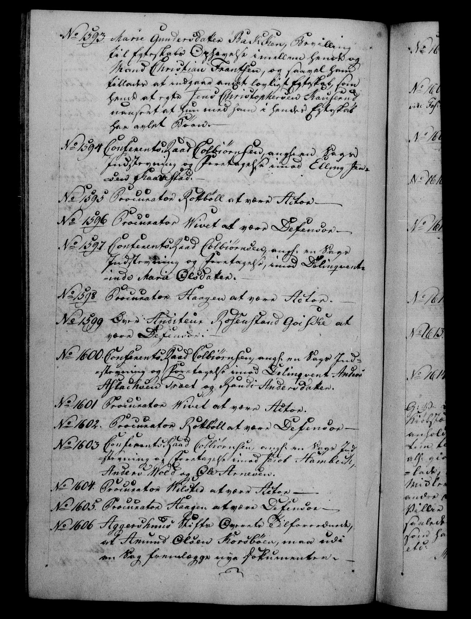 Danske Kanselli 1800-1814, RA/EA-3024/H/Hf/Hfb/Hfba/L0001: Registranter, 1800-1801, p. 403b
