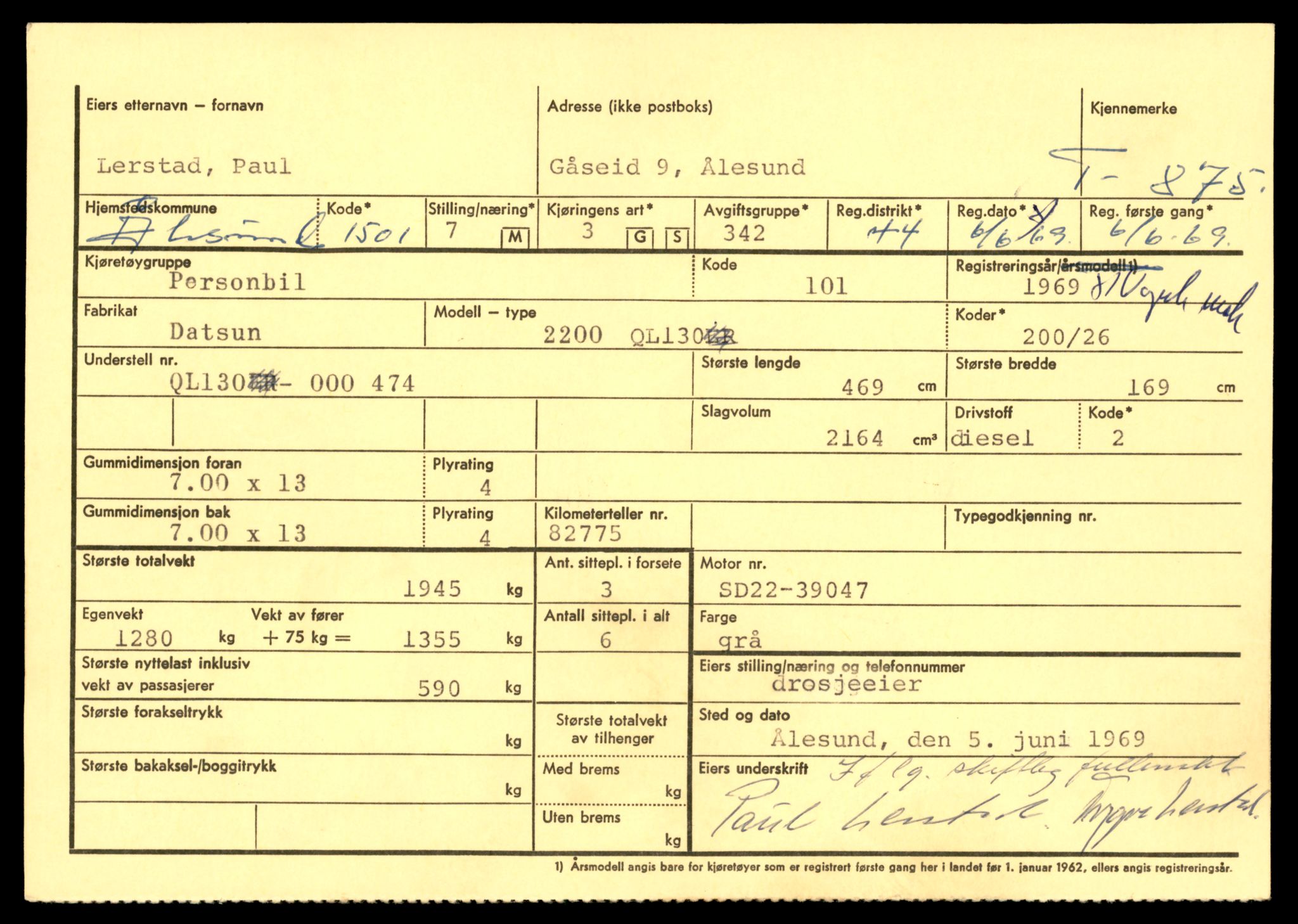 Møre og Romsdal vegkontor - Ålesund trafikkstasjon, AV/SAT-A-4099/F/Fe/L0008: Registreringskort for kjøretøy T 747 - T 894, 1927-1998, p. 2714