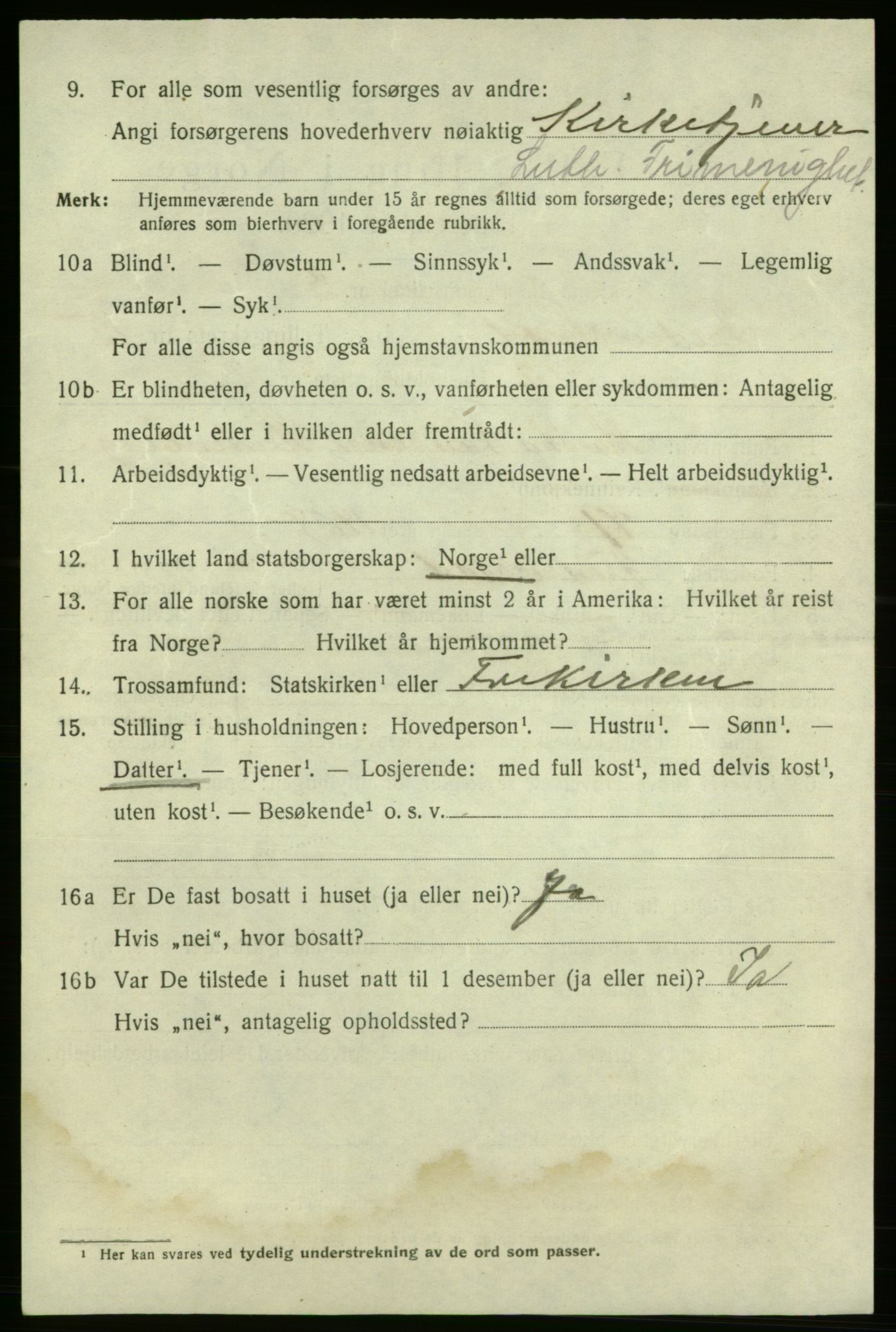 SAO, 1920 census for Fredrikshald, 1920, p. 23987