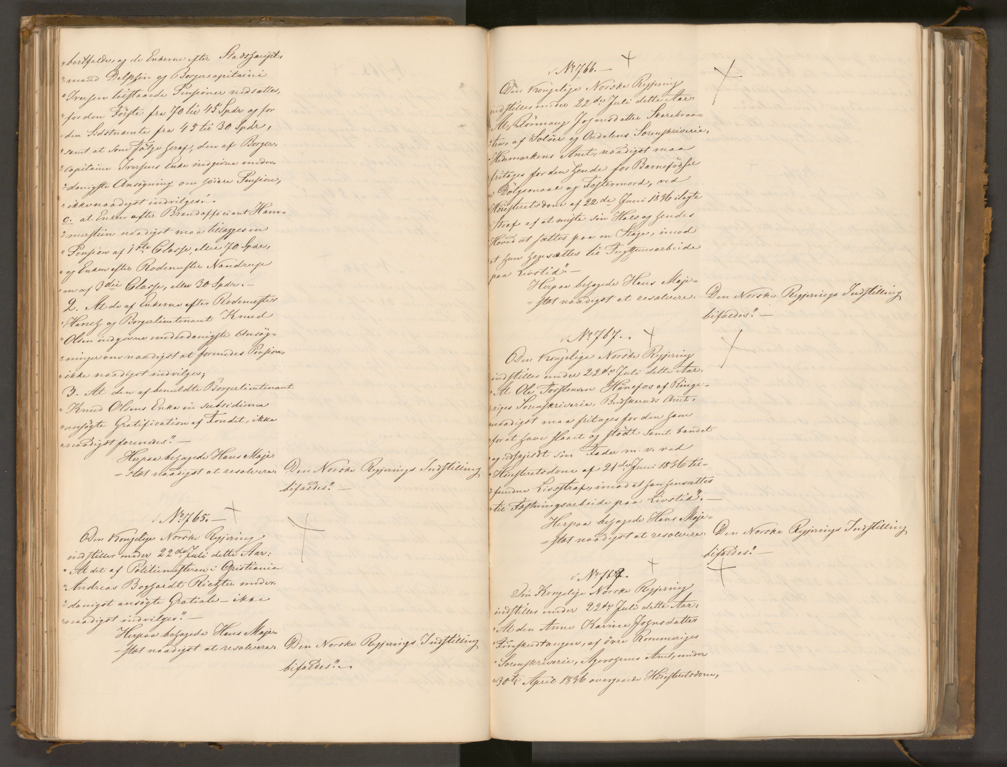 Statsrådssekretariatet, AV/RA-S-1001/A/Ab/L0043: Kgl. res. nr. 632-1192, 2. halvår, 1836