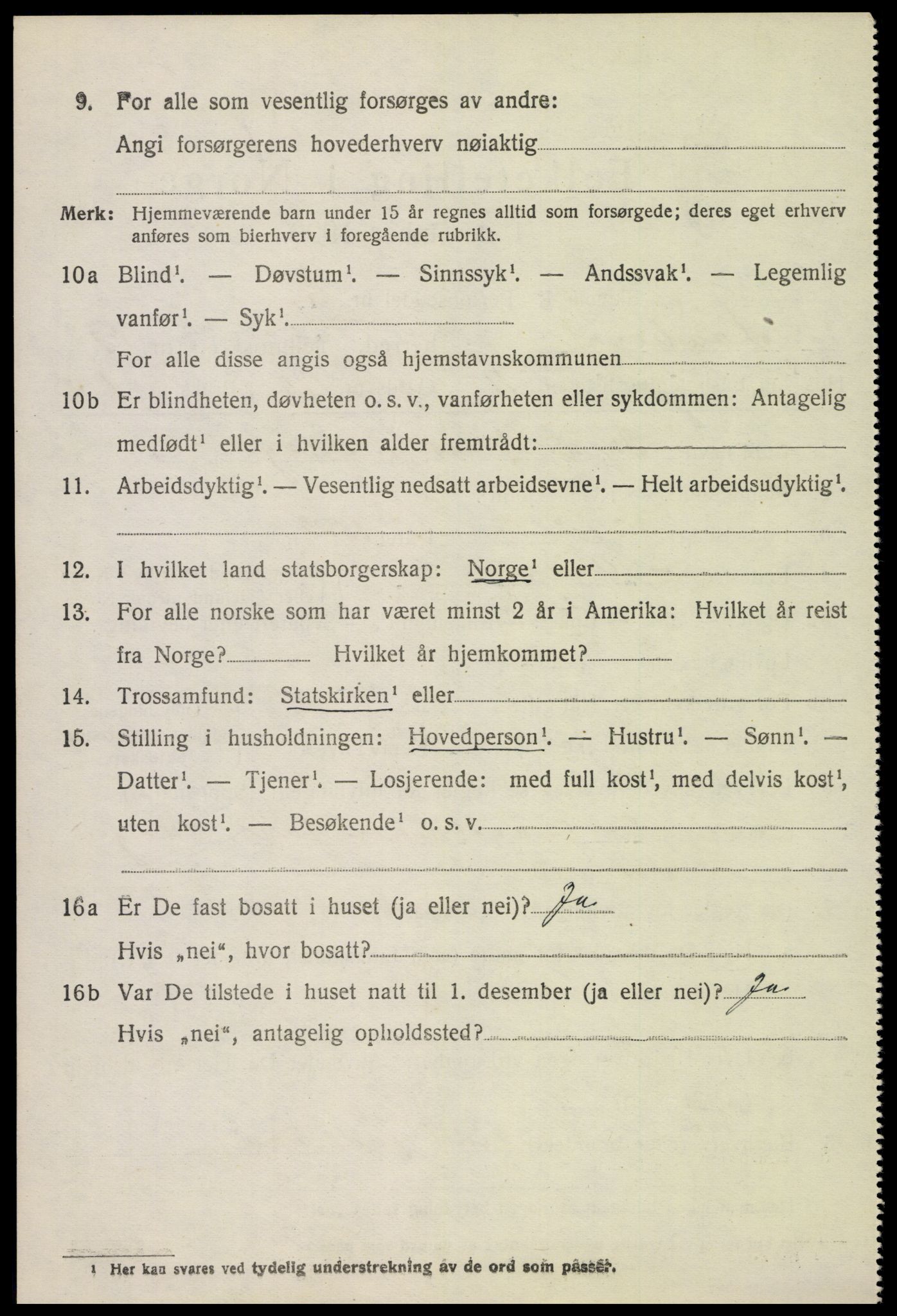 SAH, 1920 census for Fåberg, 1920, p. 10145