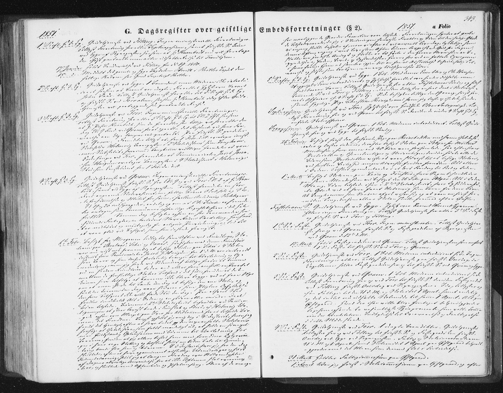 Ministerialprotokoller, klokkerbøker og fødselsregistre - Nord-Trøndelag, SAT/A-1458/746/L0446: Parish register (official) no. 746A05, 1846-1859, p. 343
