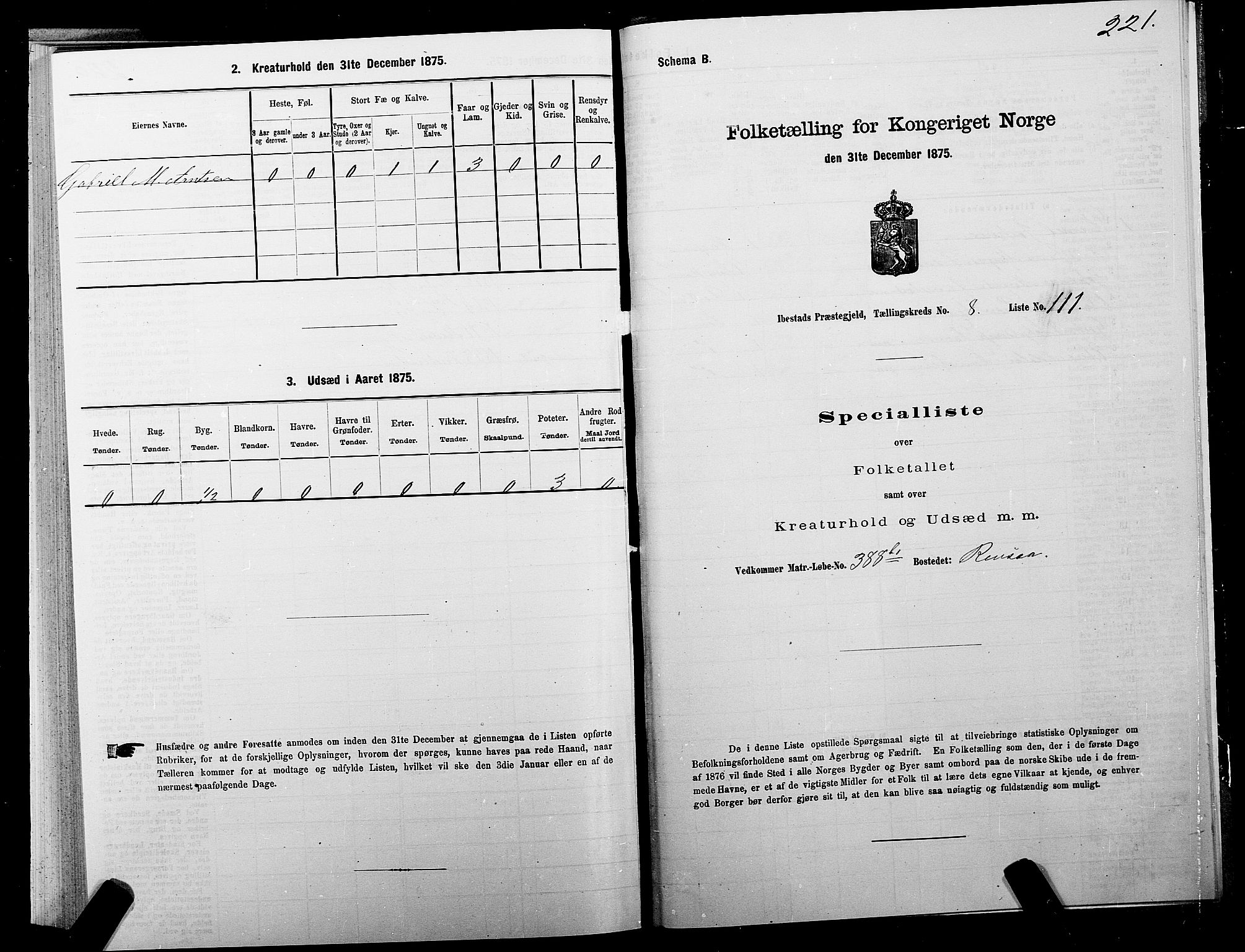 SATØ, 1875 census for 1917P Ibestad, 1875, p. 5221