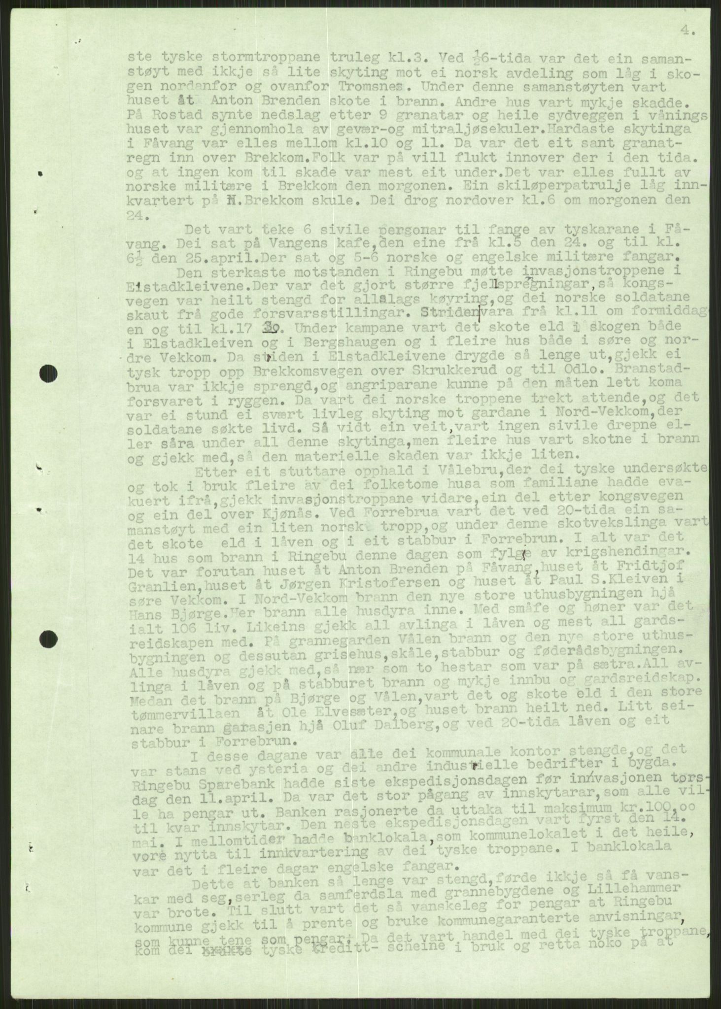 Forsvaret, Forsvarets krigshistoriske avdeling, AV/RA-RAFA-2017/Y/Ya/L0014: II-C-11-31 - Fylkesmenn.  Rapporter om krigsbegivenhetene 1940., 1940, p. 79