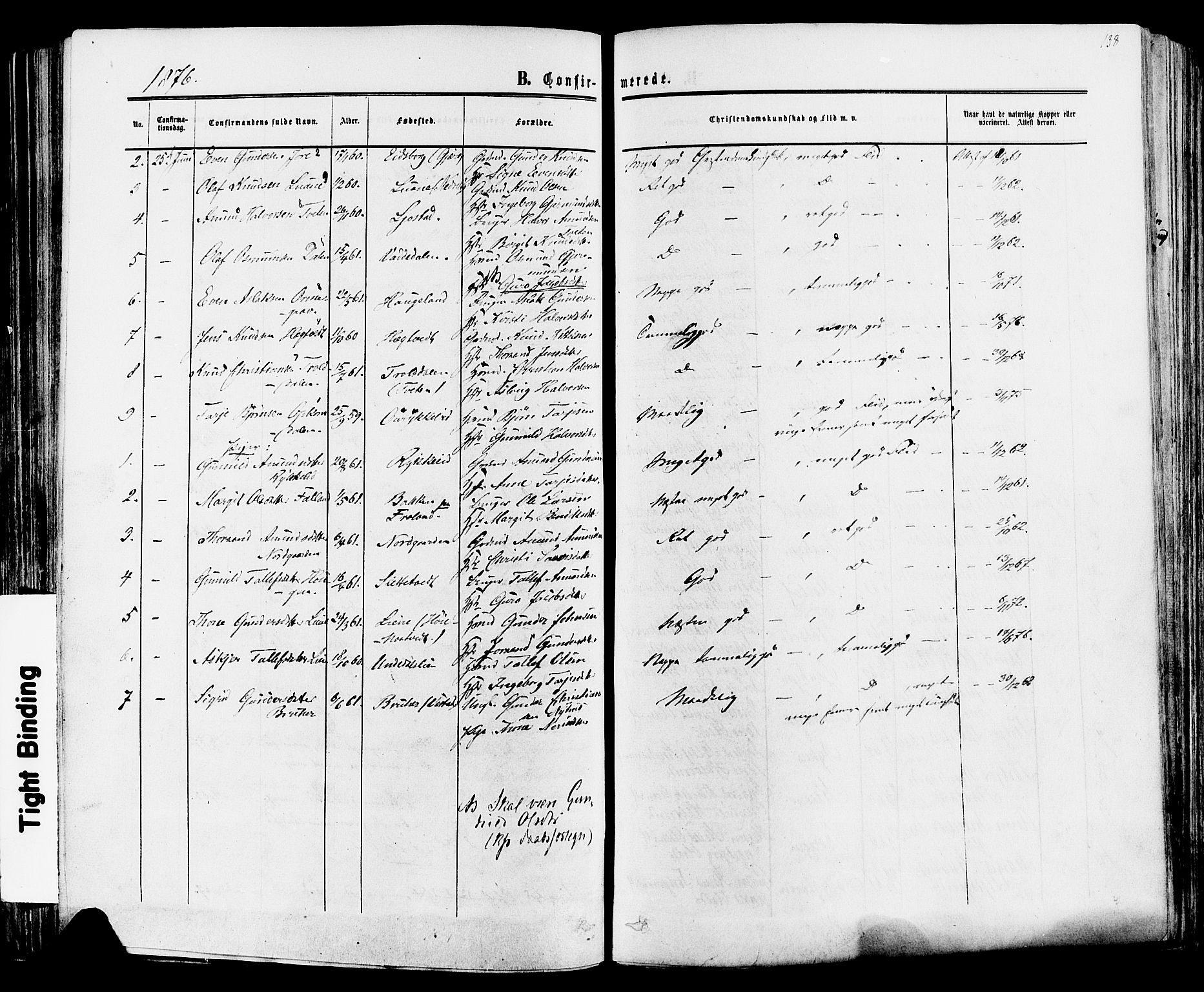 Mo kirkebøker, SAKO/A-286/F/Fa/L0006: Parish register (official) no. I 6, 1865-1885, p. 138