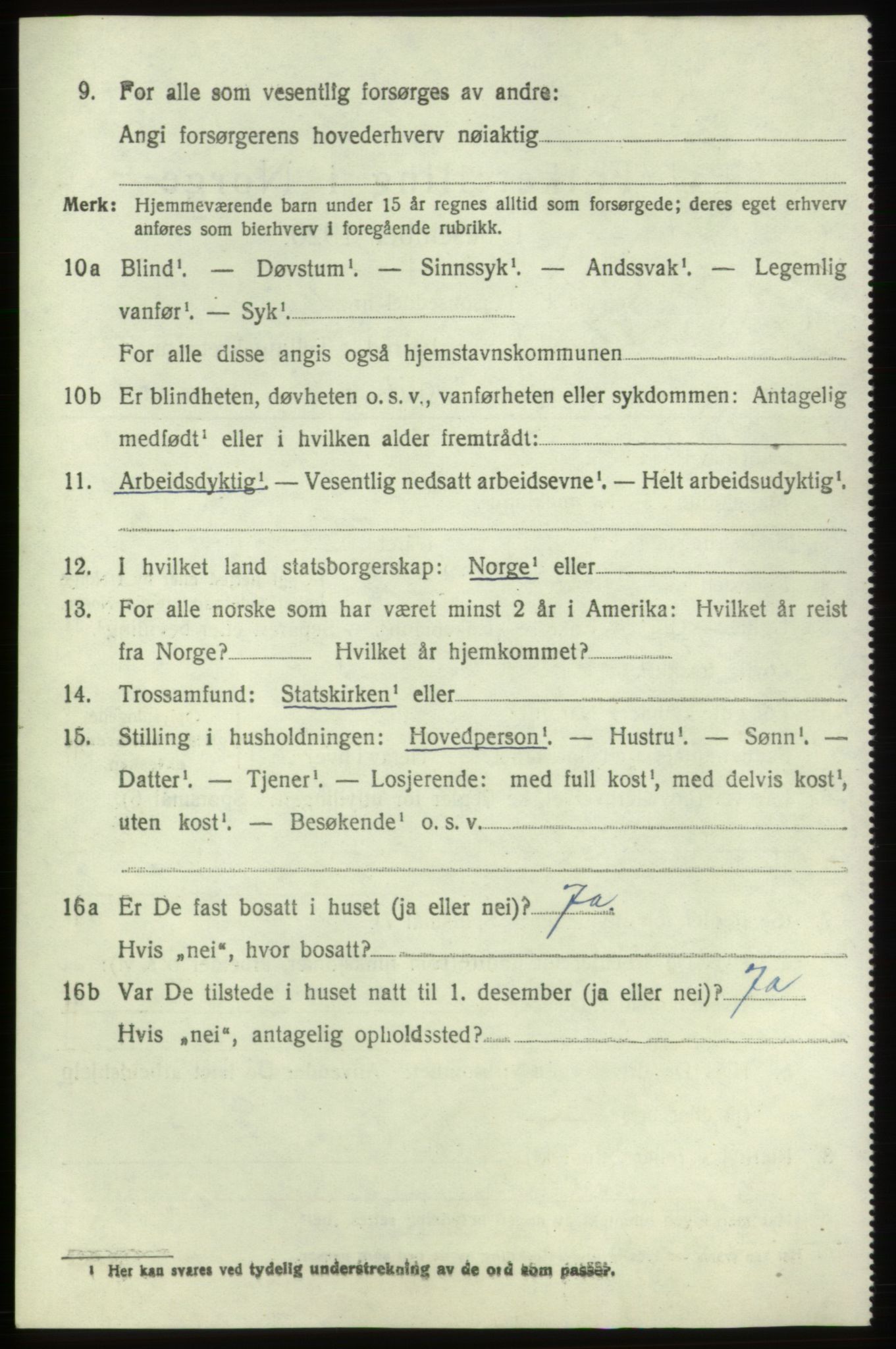 SAB, 1920 census for Fitjar, 1920, p. 5075