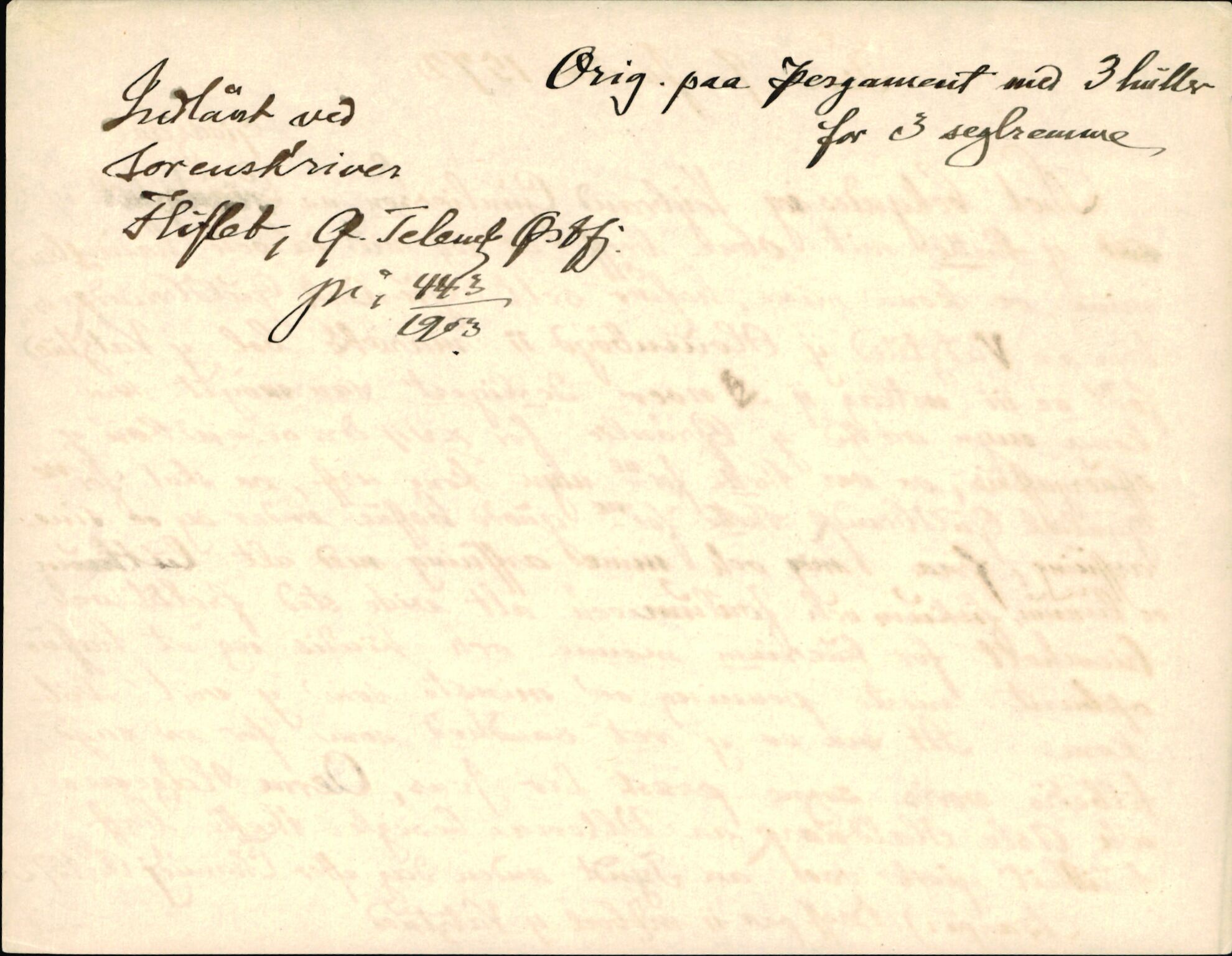 Riksarkivets diplomsamling, AV/RA-EA-5965/F35/F35d/L0001: Innlånte diplomer, seddelregister, 1316-1591, p. 374