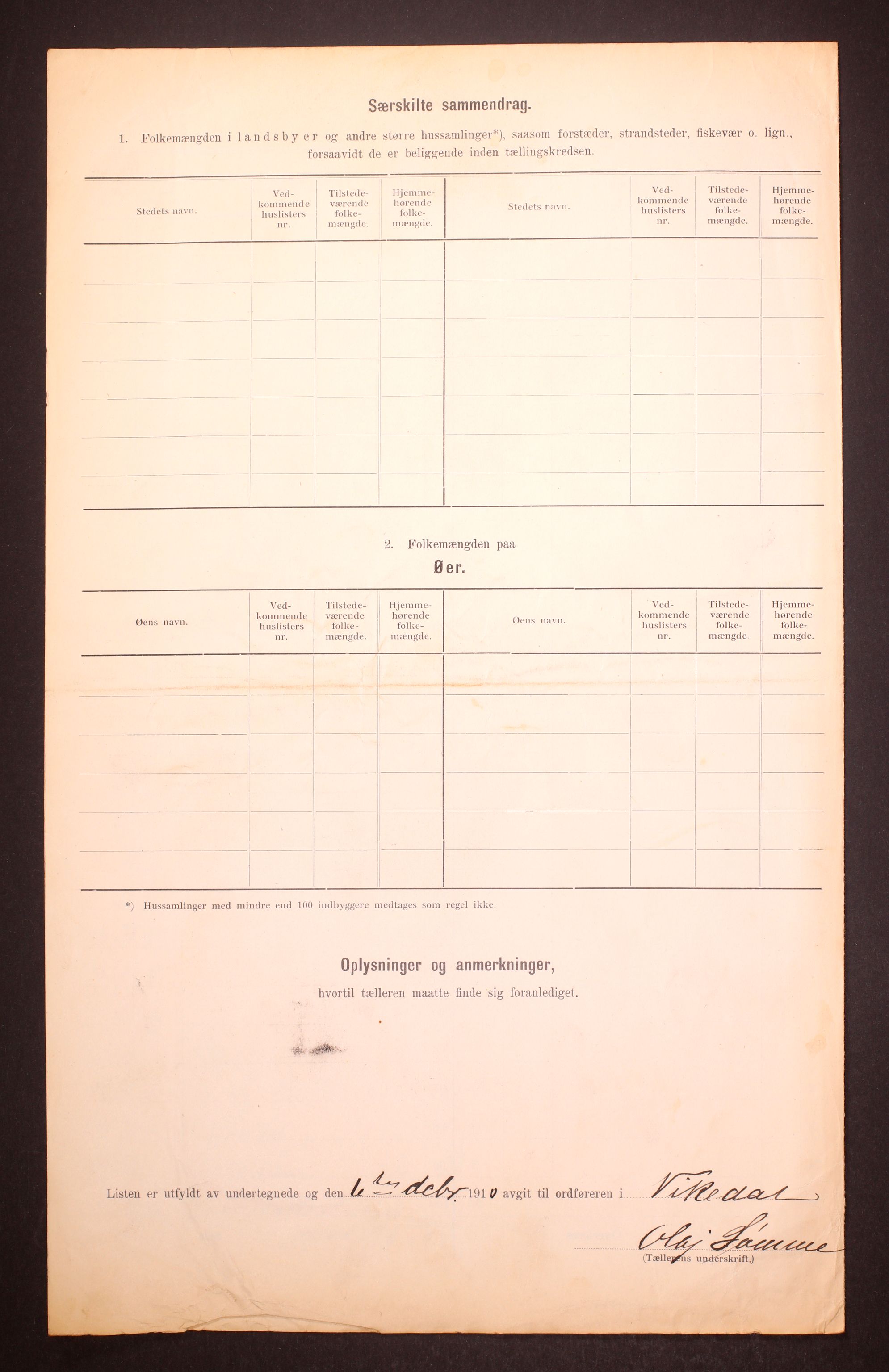 RA, 1910 census for Vikedal, 1910, p. 15