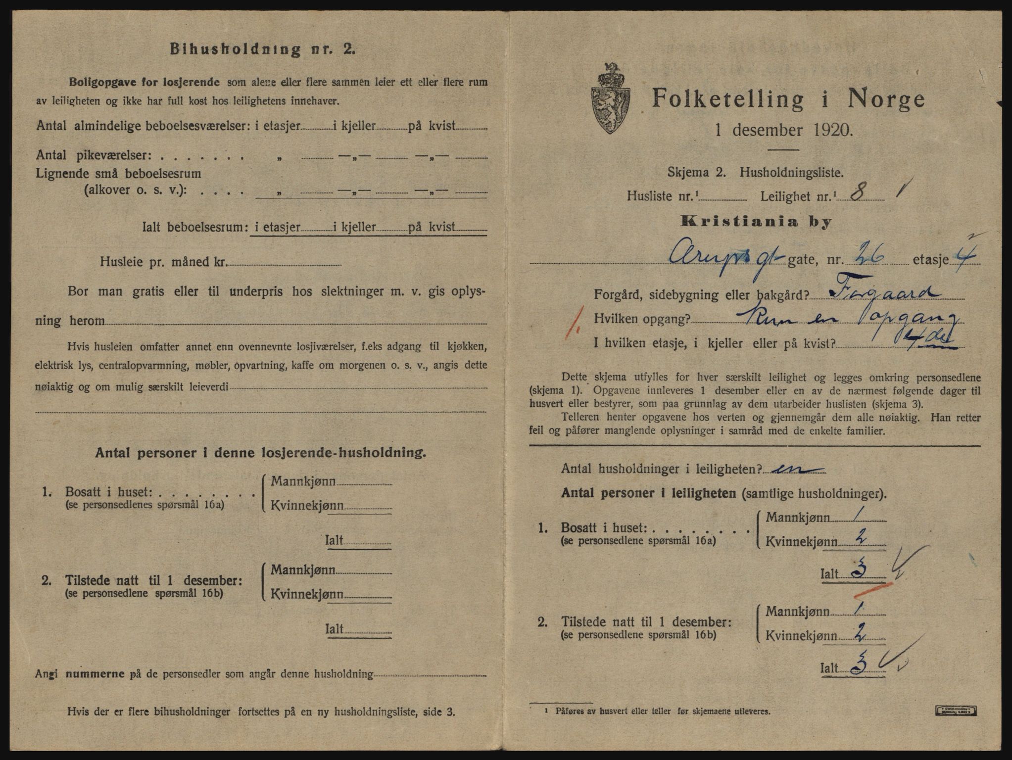 SAO, 1920 census for Kristiania, 1920, p. 2472