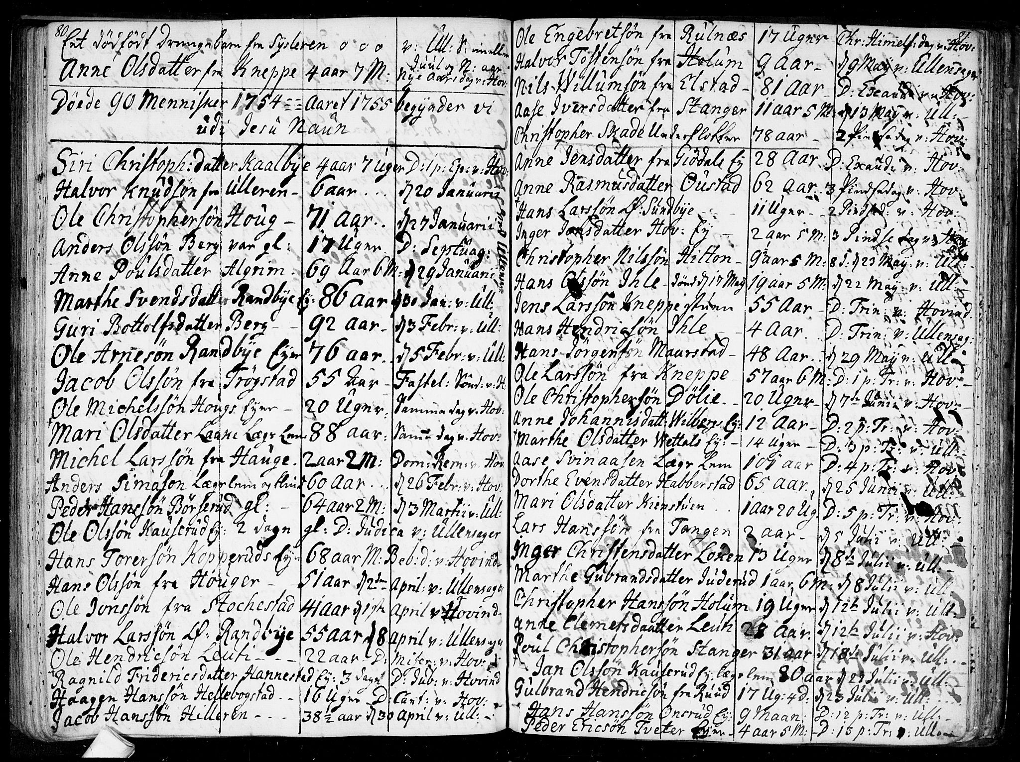 Ullensaker prestekontor Kirkebøker, SAO/A-10236a/F/Fa/L0010: Parish register (official) no. I 10, 1733-1776, p. 80-81