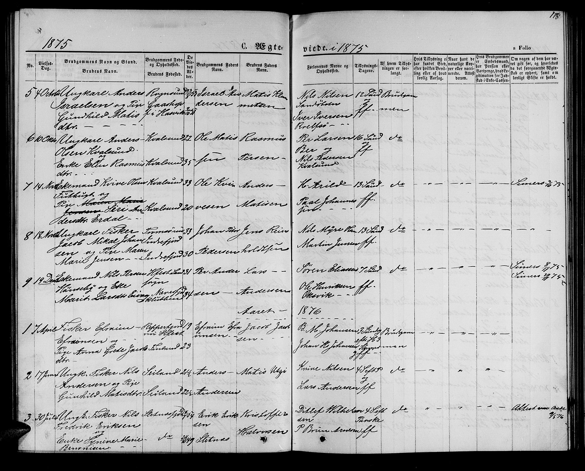 Hammerfest sokneprestkontor, SATØ/S-1347/H/Hb/L0005.klokk: Parish register (copy) no. 5, 1869-1884, p. 118