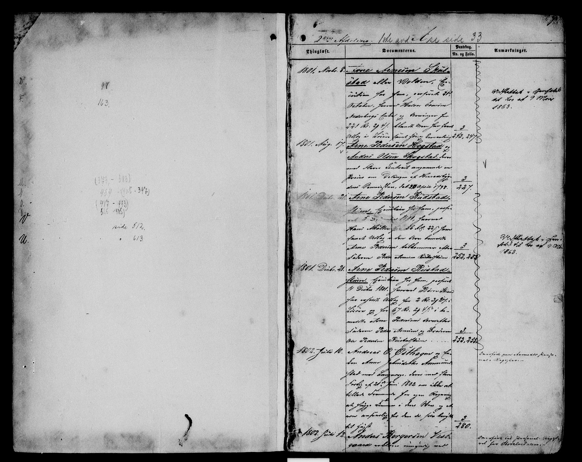 Sør-Østerdal sorenskriveri, SAH/TING-018/H/Ha/Hag/Haga/L0001: Mortgage register no. 1, 1801-1927, p. 0-1