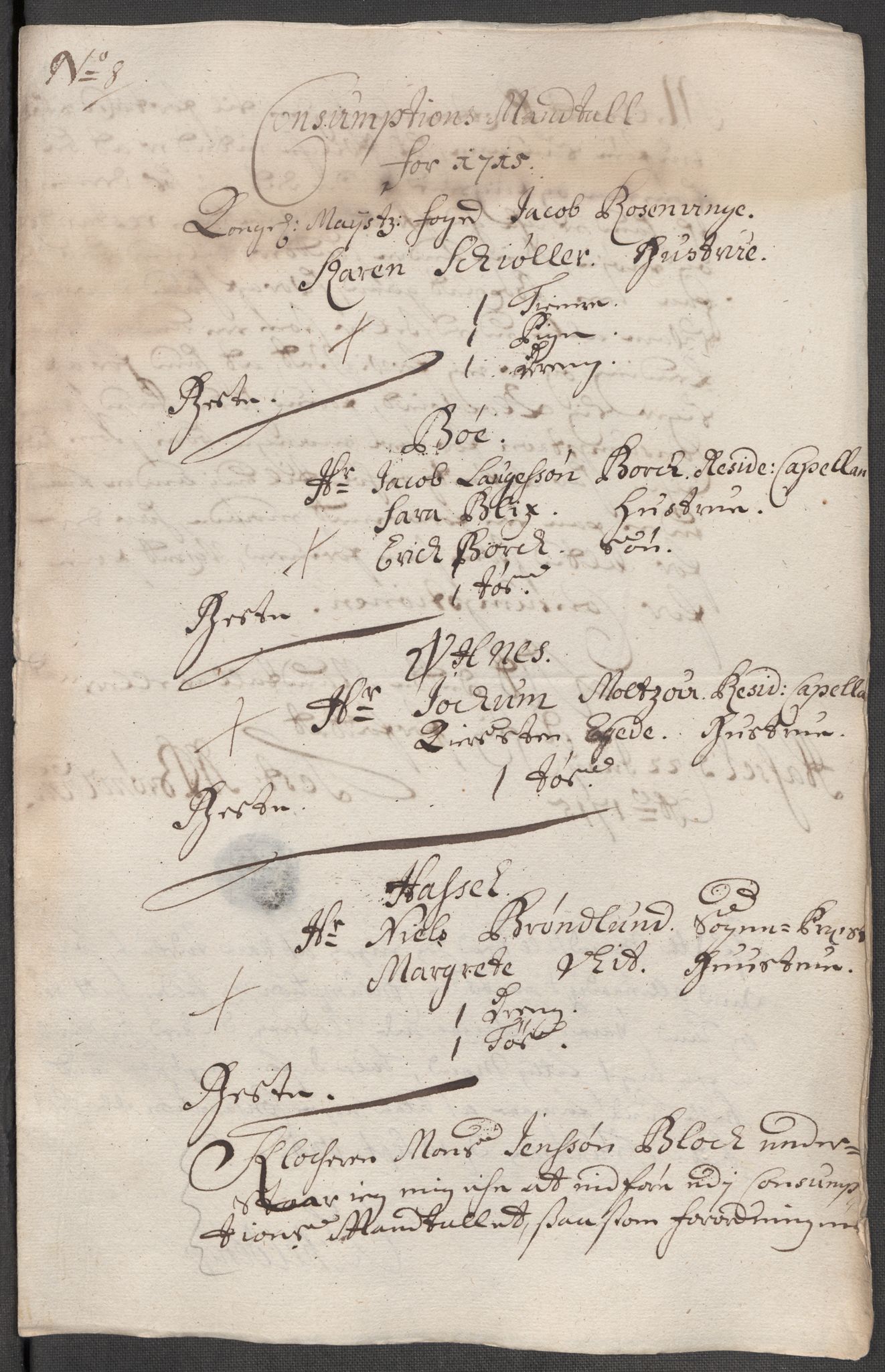 Rentekammeret inntil 1814, Reviderte regnskaper, Fogderegnskap, RA/EA-4092/R67/L4681: Fogderegnskap Vesterålen, Andenes og Lofoten, 1715, p. 83