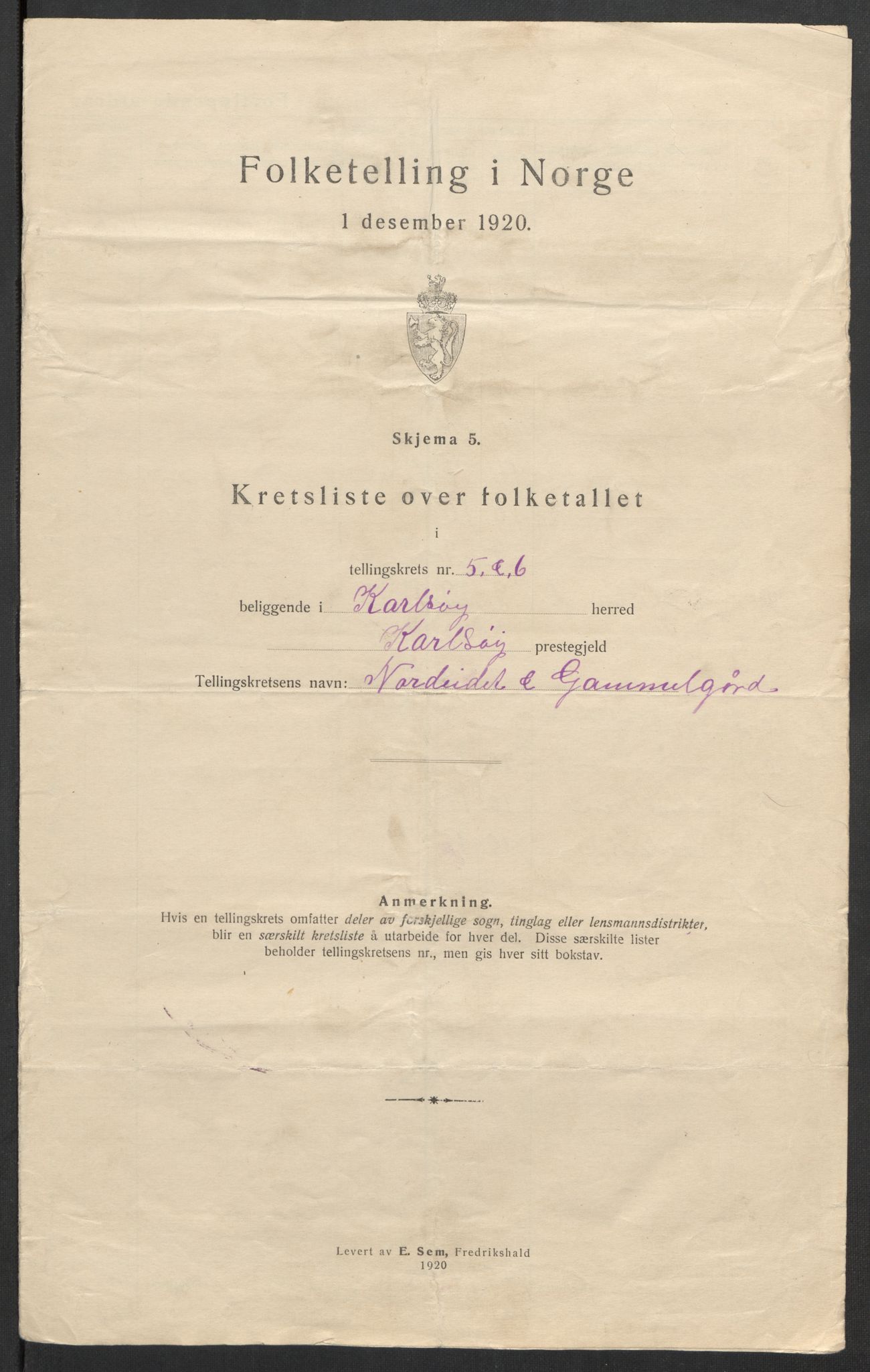 SATØ, 1920 census for Karlsøy, 1920, p. 16