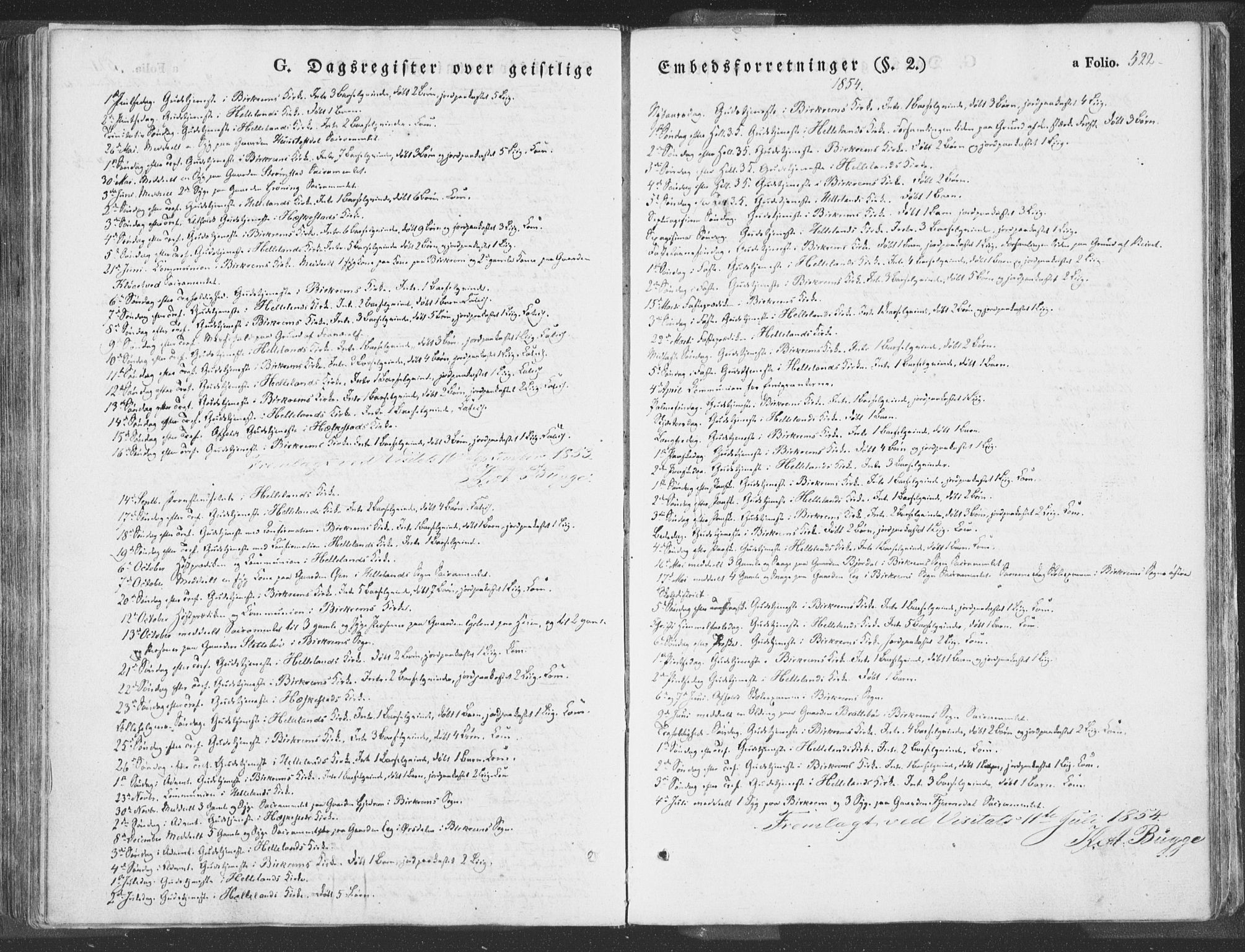 Helleland sokneprestkontor, SAST/A-101810: Parish register (official) no. A 6.2, 1834-1863, p. 522