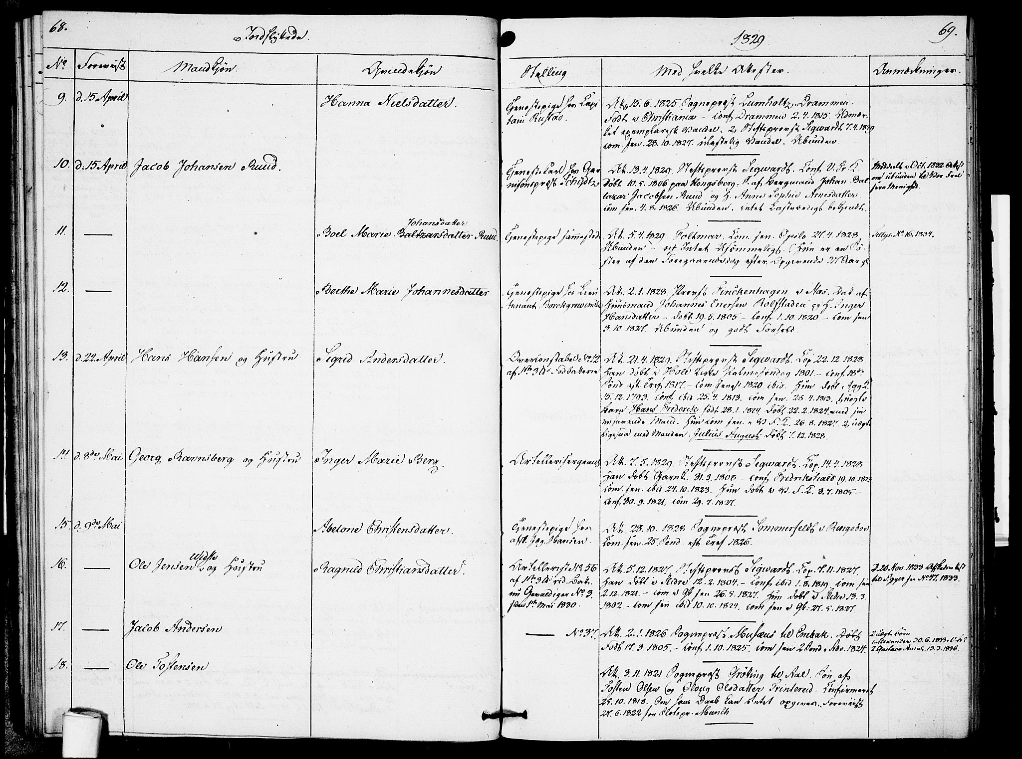 Garnisonsmenigheten Kirkebøker, AV/SAO-A-10846/F/Fa/L0005: Parish register (official) no. 5, 1824-1830, p. 68-69