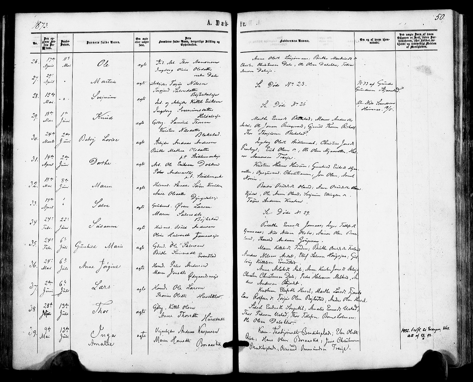 Froland sokneprestkontor, AV/SAK-1111-0013/F/Fa/L0003: Parish register (official) no. A 3, 1864-1881, p. 50