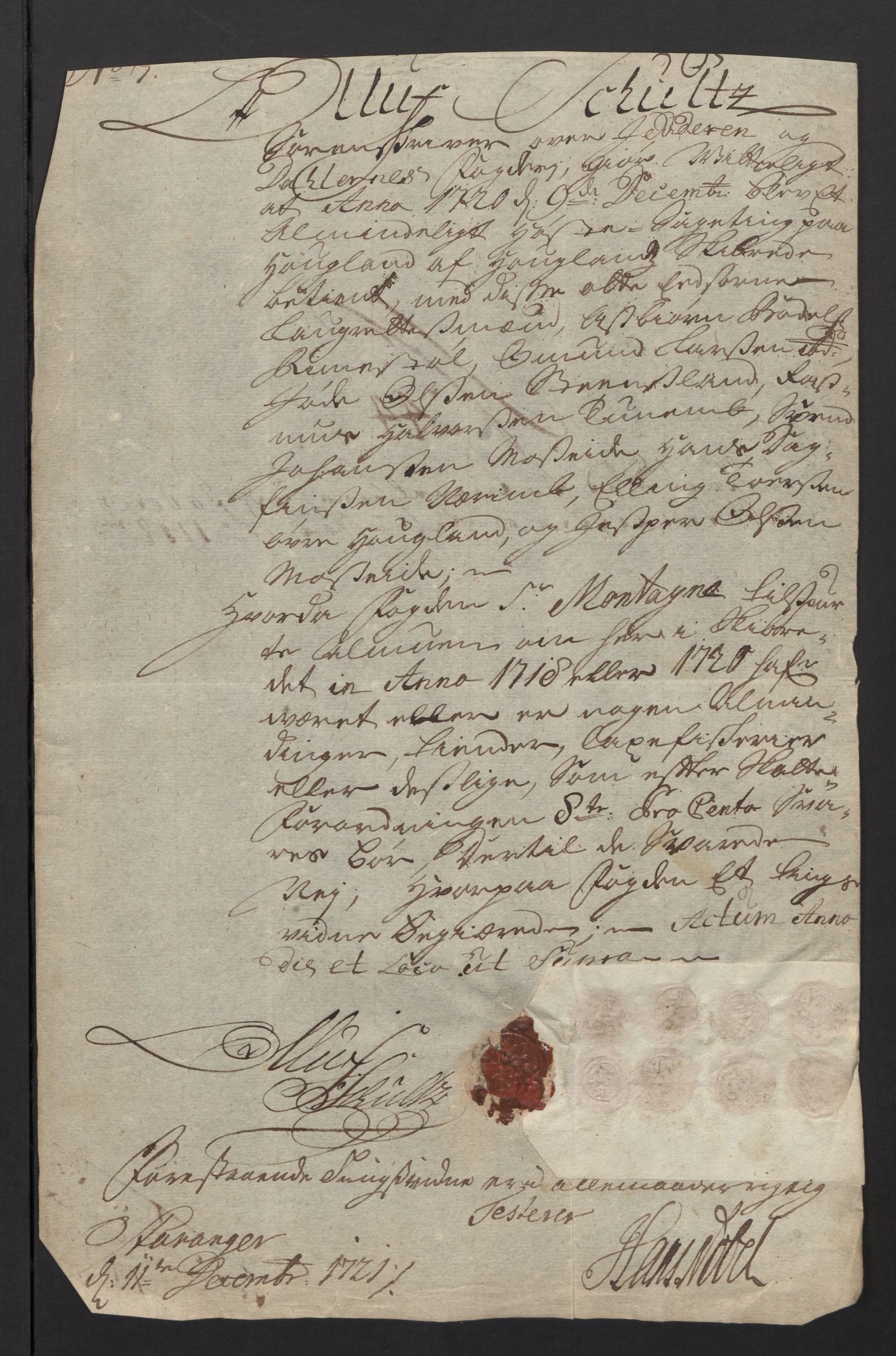 Rentekammeret inntil 1814, Reviderte regnskaper, Fogderegnskap, AV/RA-EA-4092/R46/L2744: Fogderegnskap Jæren og Dalane, 1718, p. 175