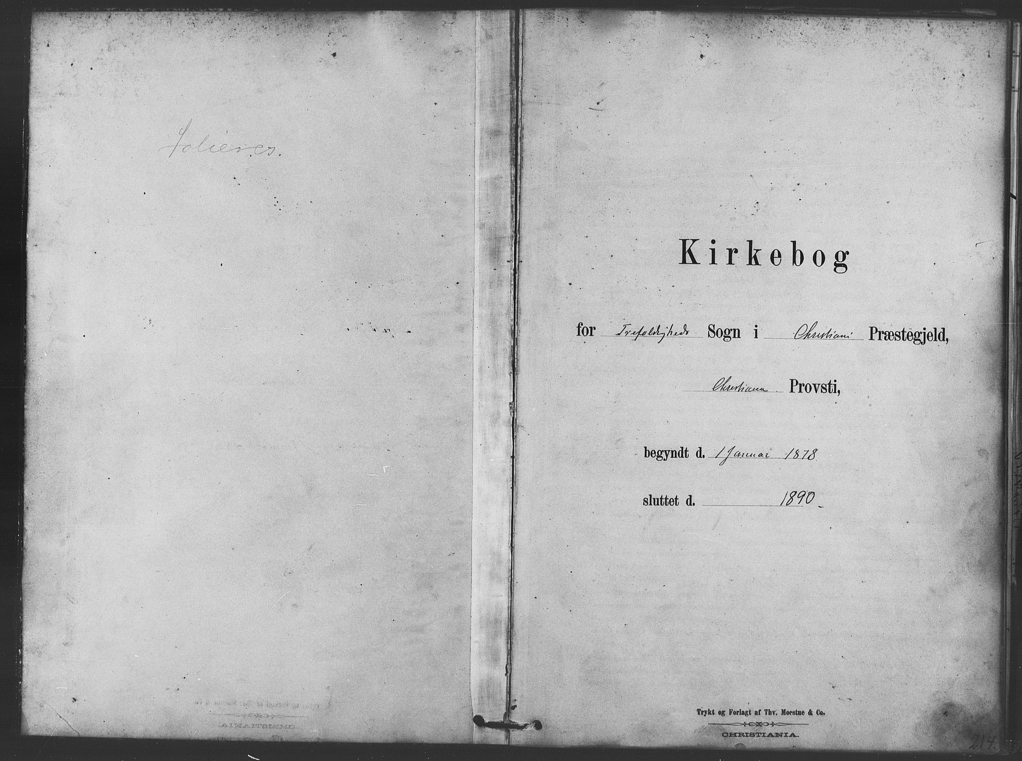 Trefoldighet prestekontor Kirkebøker, SAO/A-10882/F/Ff/L0001: Parish register (official) no. VI 1, 1878-1890