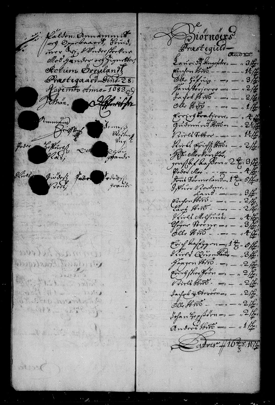 Rentekammeret inntil 1814, Reviderte regnskaper, Stiftamtstueregnskaper, Trondheim stiftamt og Nordland amt, AV/RA-EA-6044/R/Rg/L0072: Trondheim stiftamt og Nordland amt, 1683