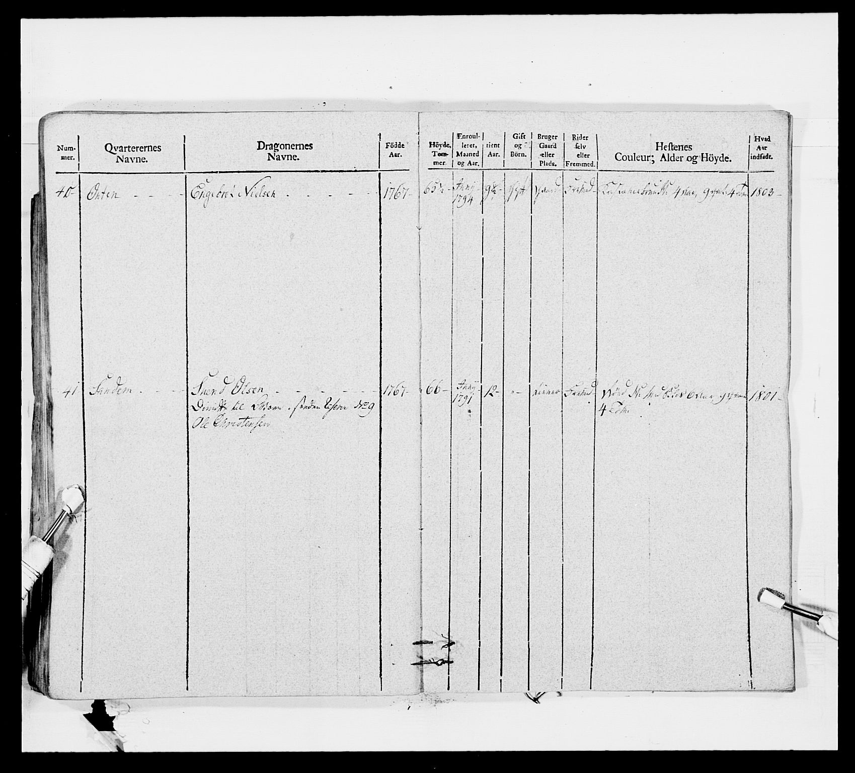 Generalitets- og kommissariatskollegiet, Det kongelige norske kommissariatskollegium, AV/RA-EA-5420/E/Eh/L0011: Smålenske dragonregiment, 1795-1807, p. 389