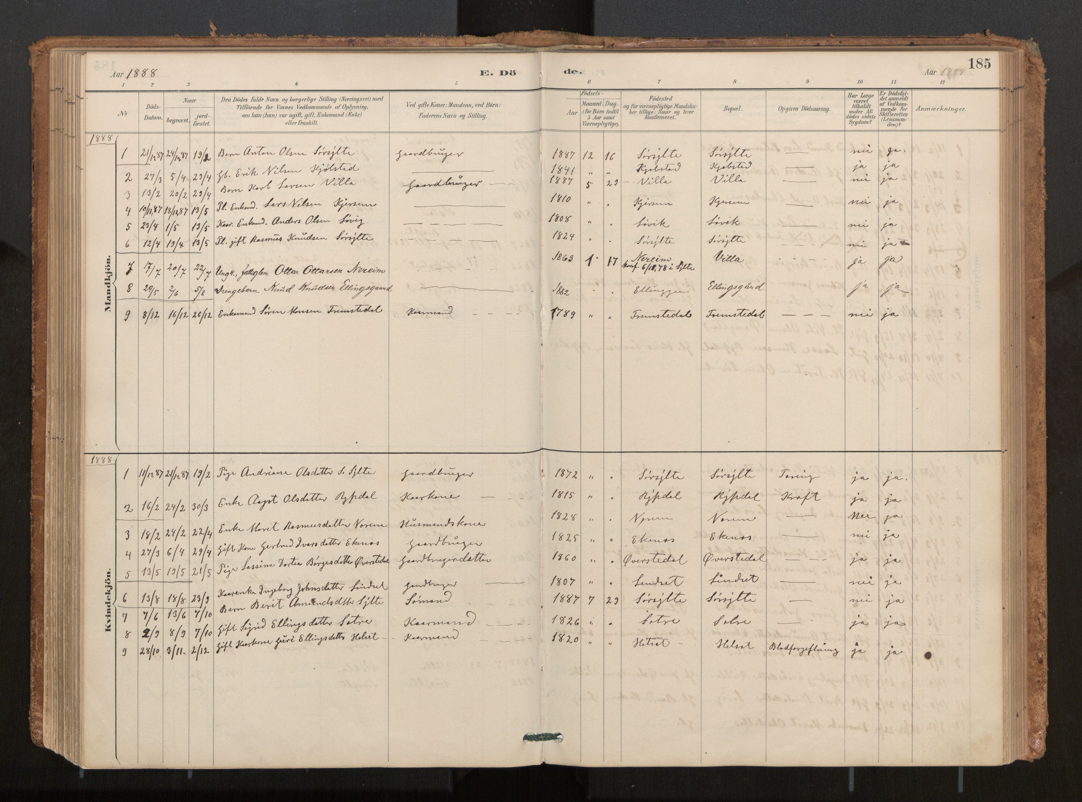 Ministerialprotokoller, klokkerbøker og fødselsregistre - Møre og Romsdal, AV/SAT-A-1454/541/L0545a: Parish register (official) no. 541A03, 1887-1912, p. 185