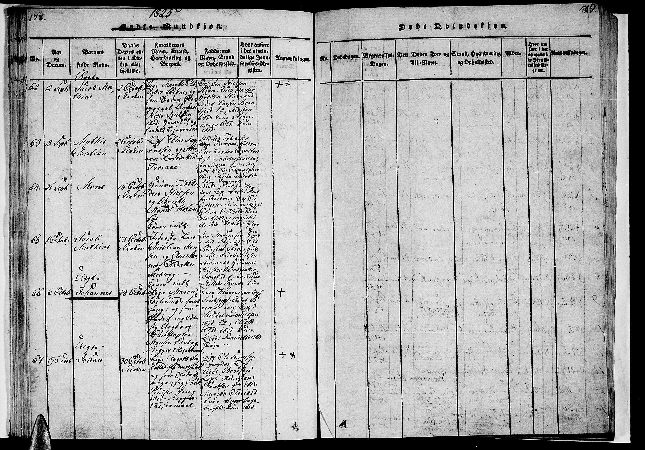 Ministerialprotokoller, klokkerbøker og fødselsregistre - Nordland, AV/SAT-A-1459/820/L0288: Parish register (official) no. 820A09, 1820-1825, p. 178-179