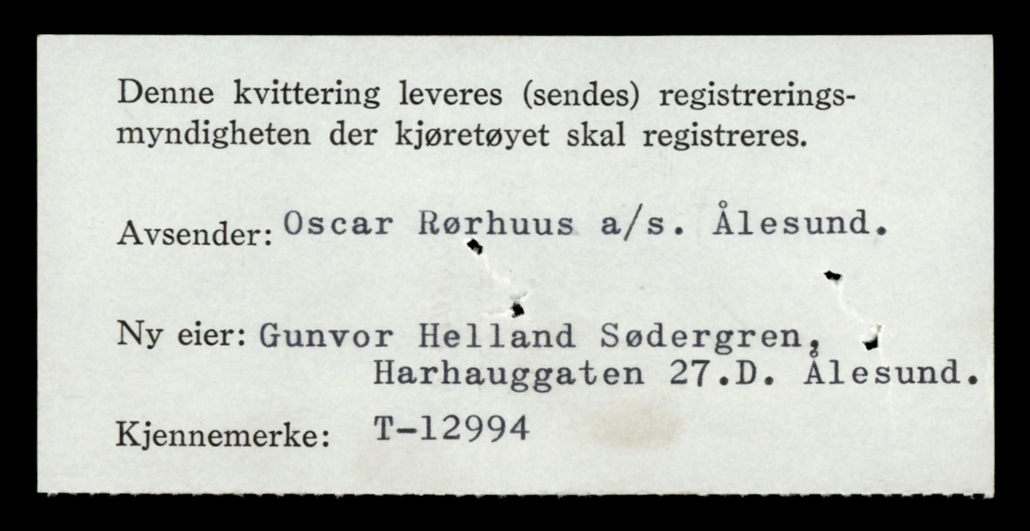 Møre og Romsdal vegkontor - Ålesund trafikkstasjon, AV/SAT-A-4099/F/Fe/L0036: Registreringskort for kjøretøy T 12831 - T 13030, 1927-1998, p. 2392