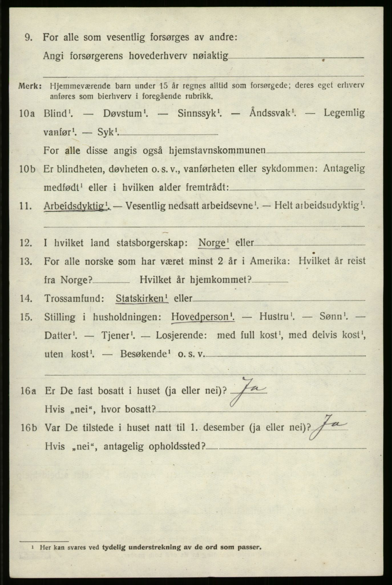 SAB, 1920 census for Innvik, 1920, p. 3148