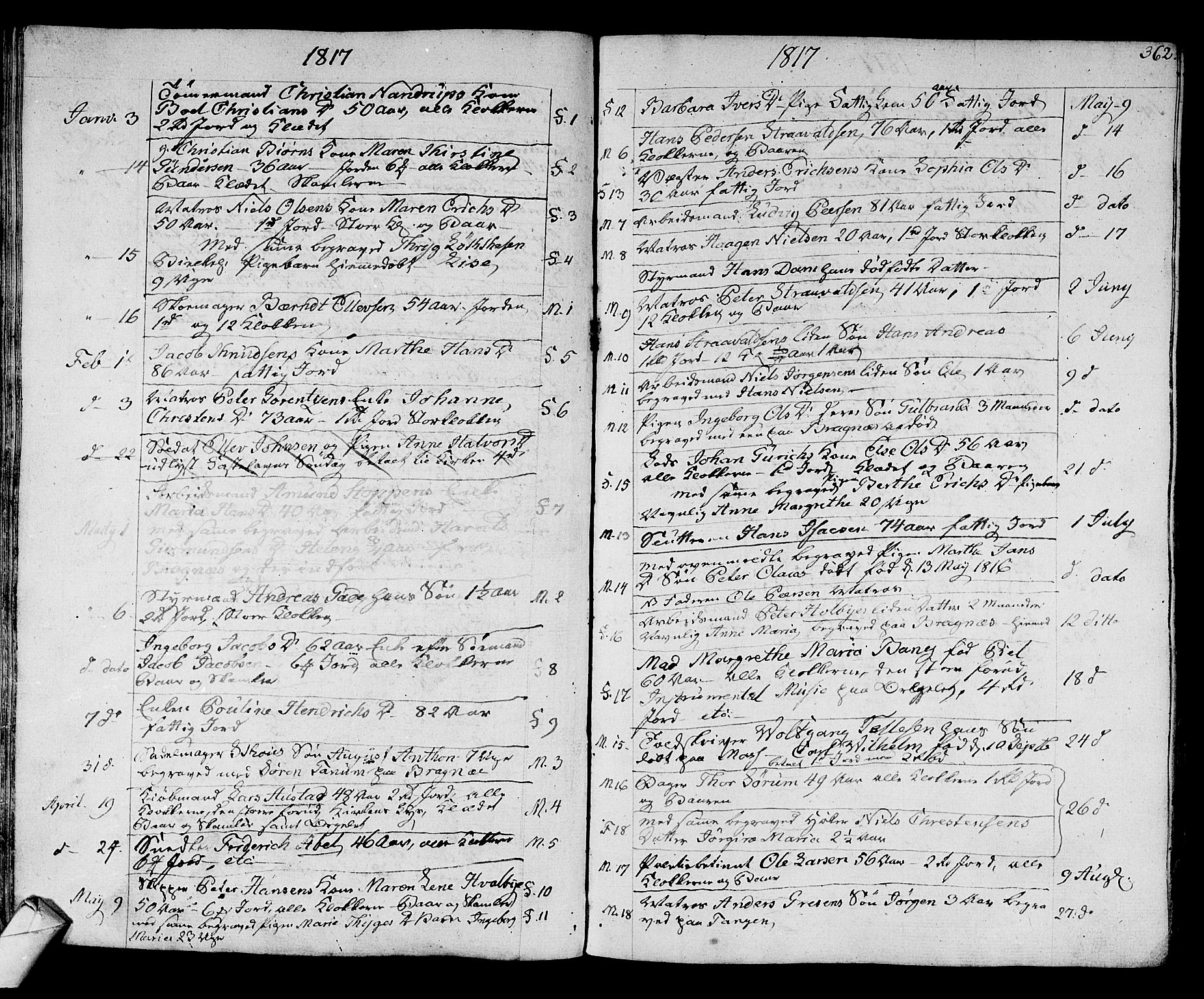 Strømsø kirkebøker, SAKO/A-246/F/Fa/L0010: Parish register (official) no. I 10, 1792-1822, p. 362