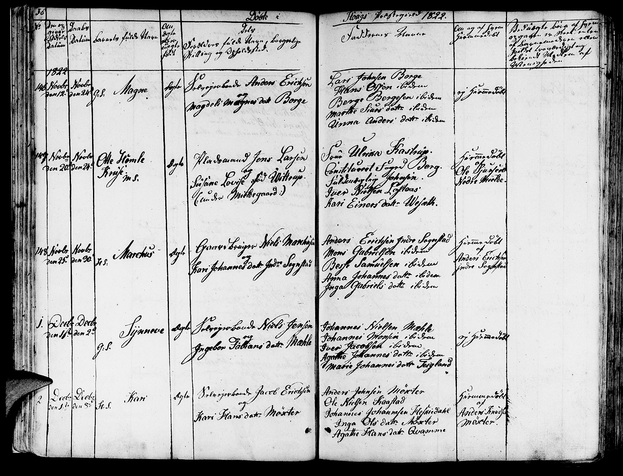 Haus sokneprestembete, SAB/A-75601/H/Haa: Parish register (official) no. A 13, 1821-1827, p. 38