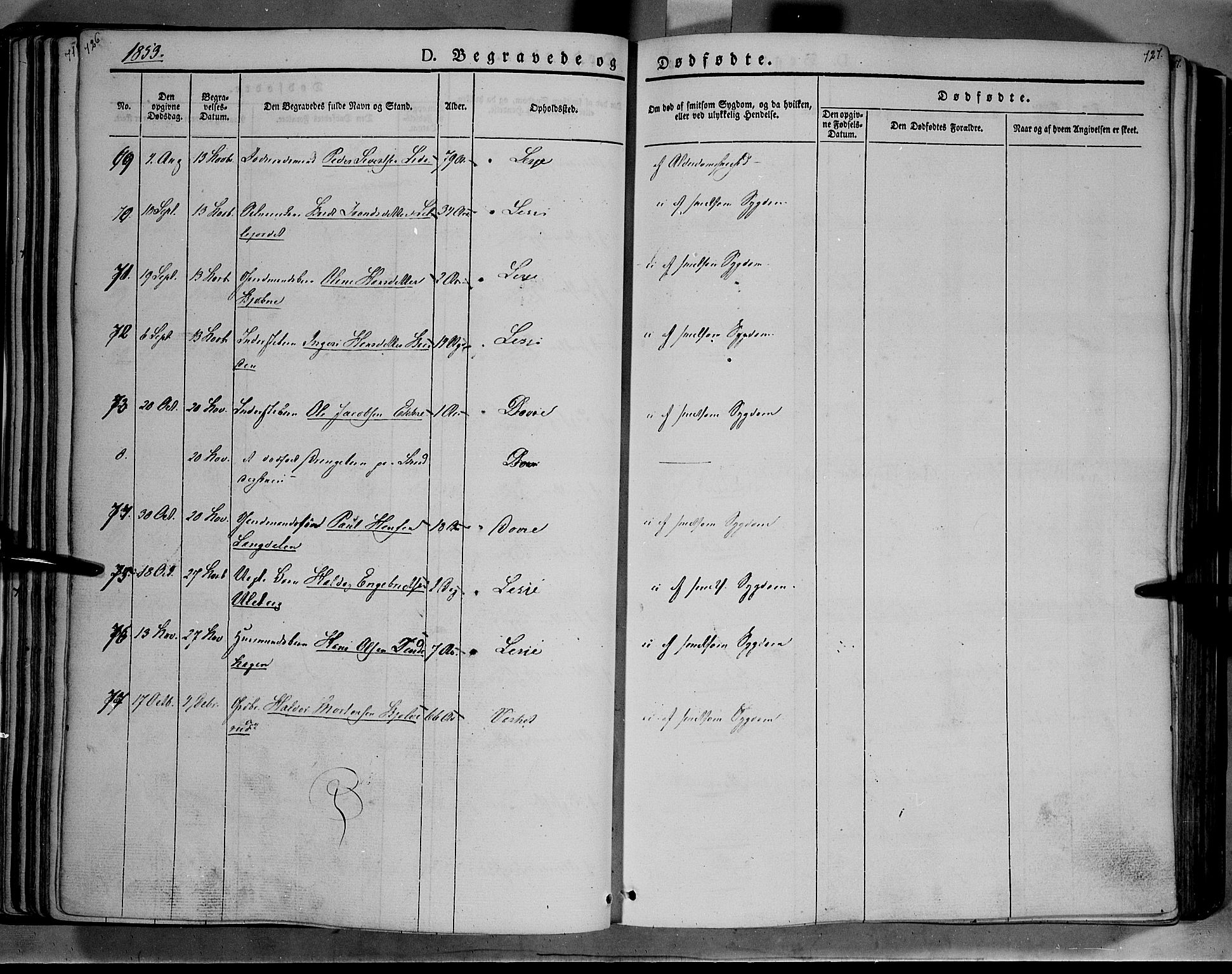 Lesja prestekontor, SAH/PREST-068/H/Ha/Haa/L0006: Parish register (official) no. 6B, 1843-1854, p. 726-727