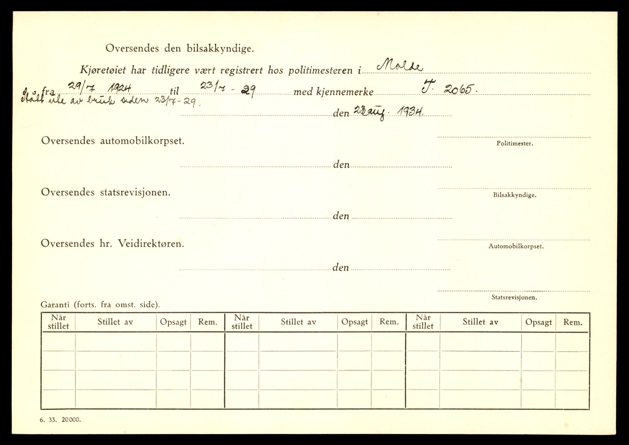 Møre og Romsdal vegkontor - Ålesund trafikkstasjon, SAT/A-4099/F/Fe/L0014: Registreringskort for kjøretøy T 1565 - T 1698, 1927-1998, p. 1551