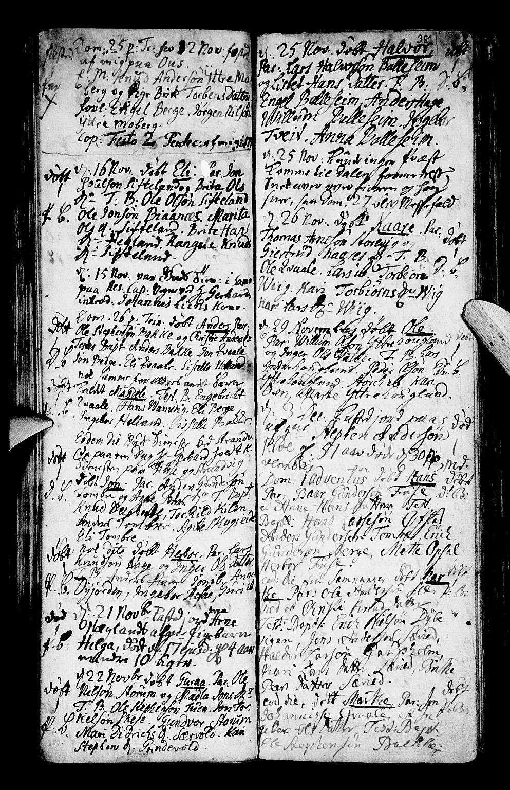 Os sokneprestembete, SAB/A-99929: Parish register (official) no. A 9, 1766-1779, p. 38