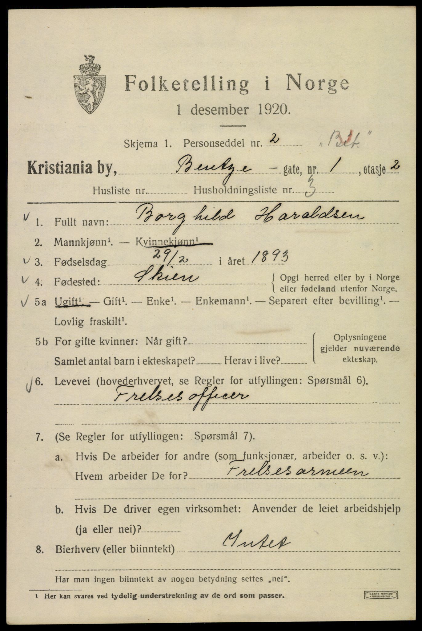 SAO, 1920 census for Kristiania, 1920, p. 151615