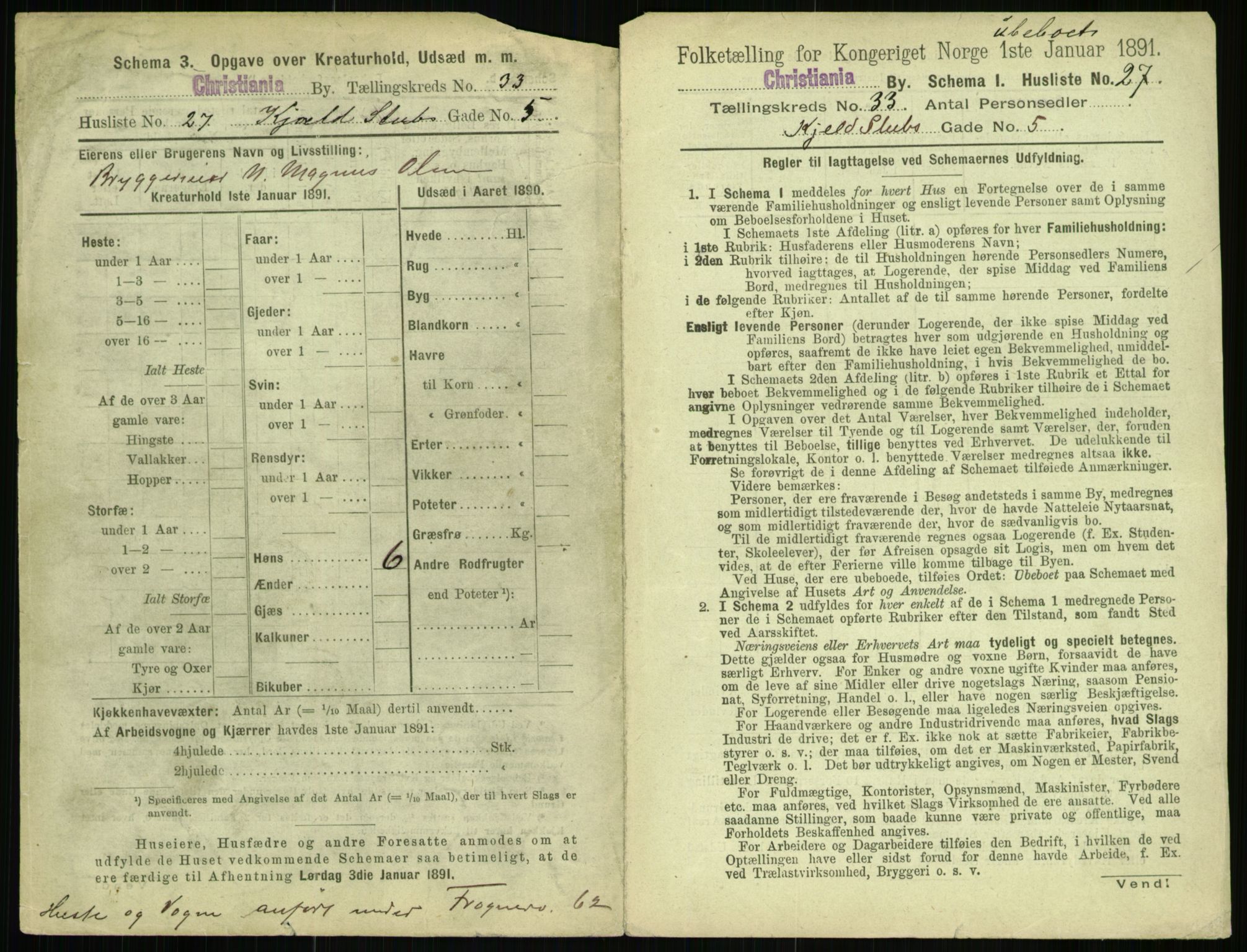 RA, 1891 census for 0301 Kristiania, 1891, p. 17697