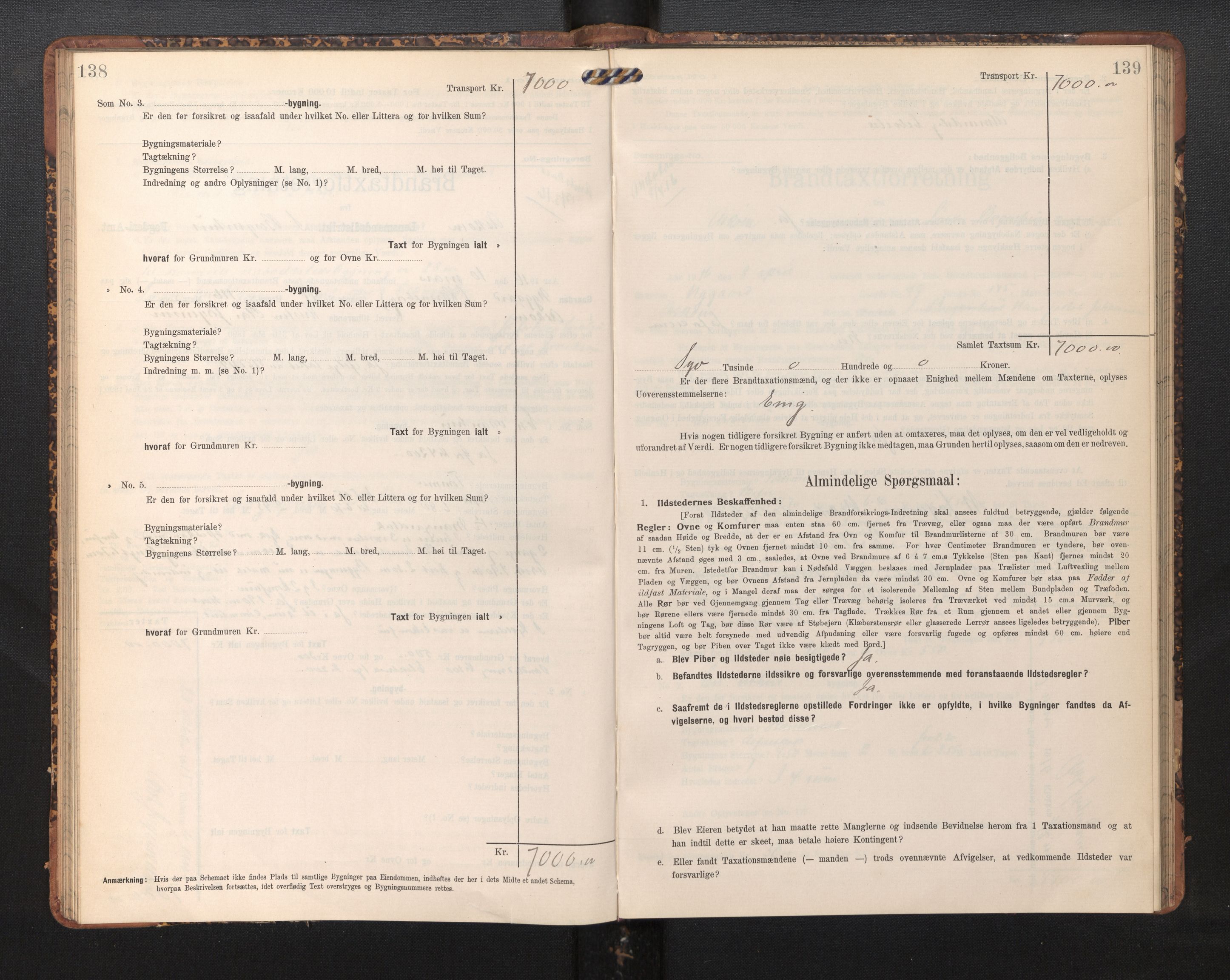 Lensmannen i Askøy, AV/SAB-A-31001/0012/L0006: Branntakstprotokoll, skjematakst, Laksevåg, 1907-1917, p. 138-139