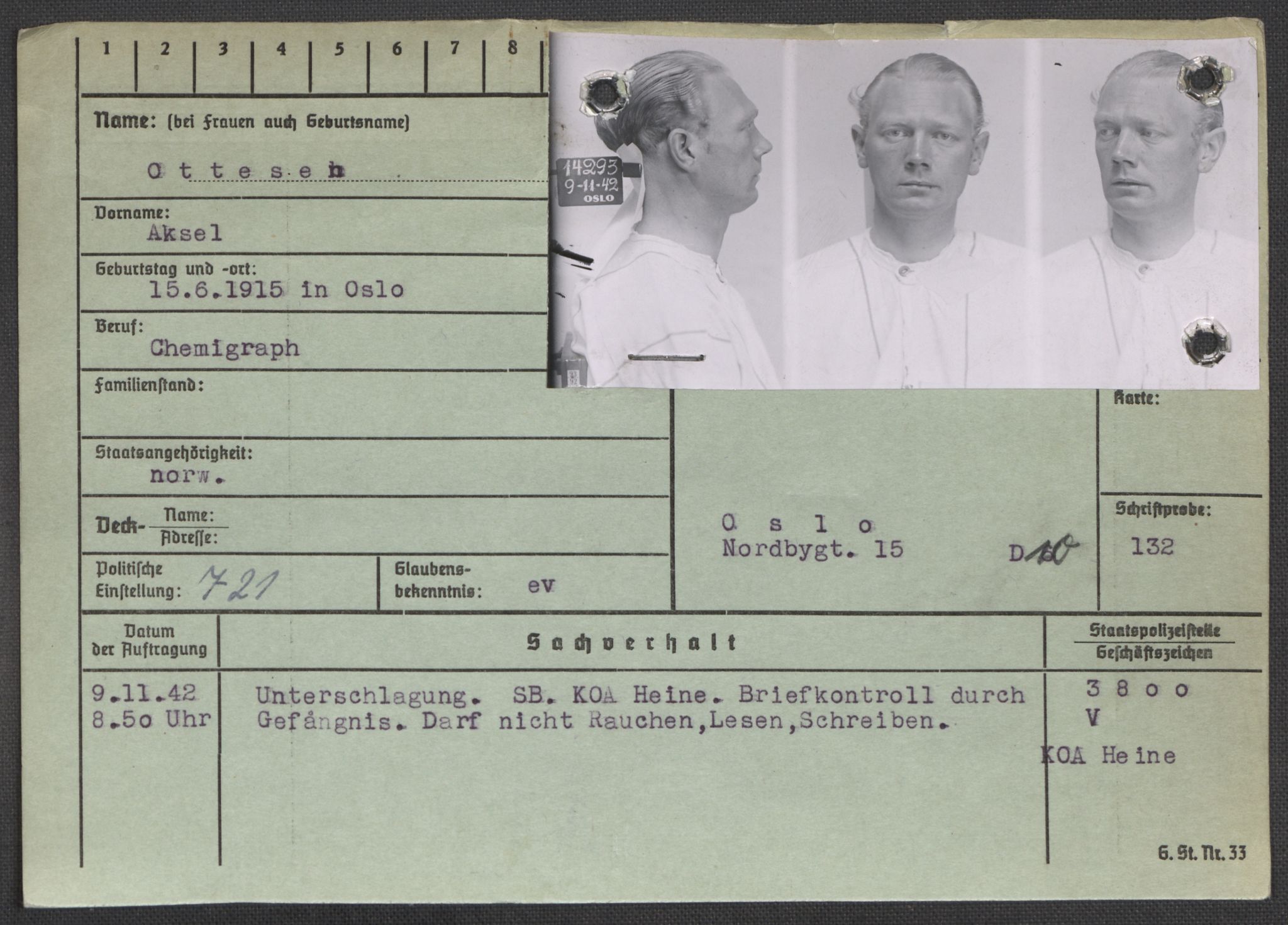 Befehlshaber der Sicherheitspolizei und des SD, AV/RA-RAFA-5969/E/Ea/Eaa/L0008: Register over norske fanger i Møllergata 19: Oelze-Ru, 1940-1945, p. 528