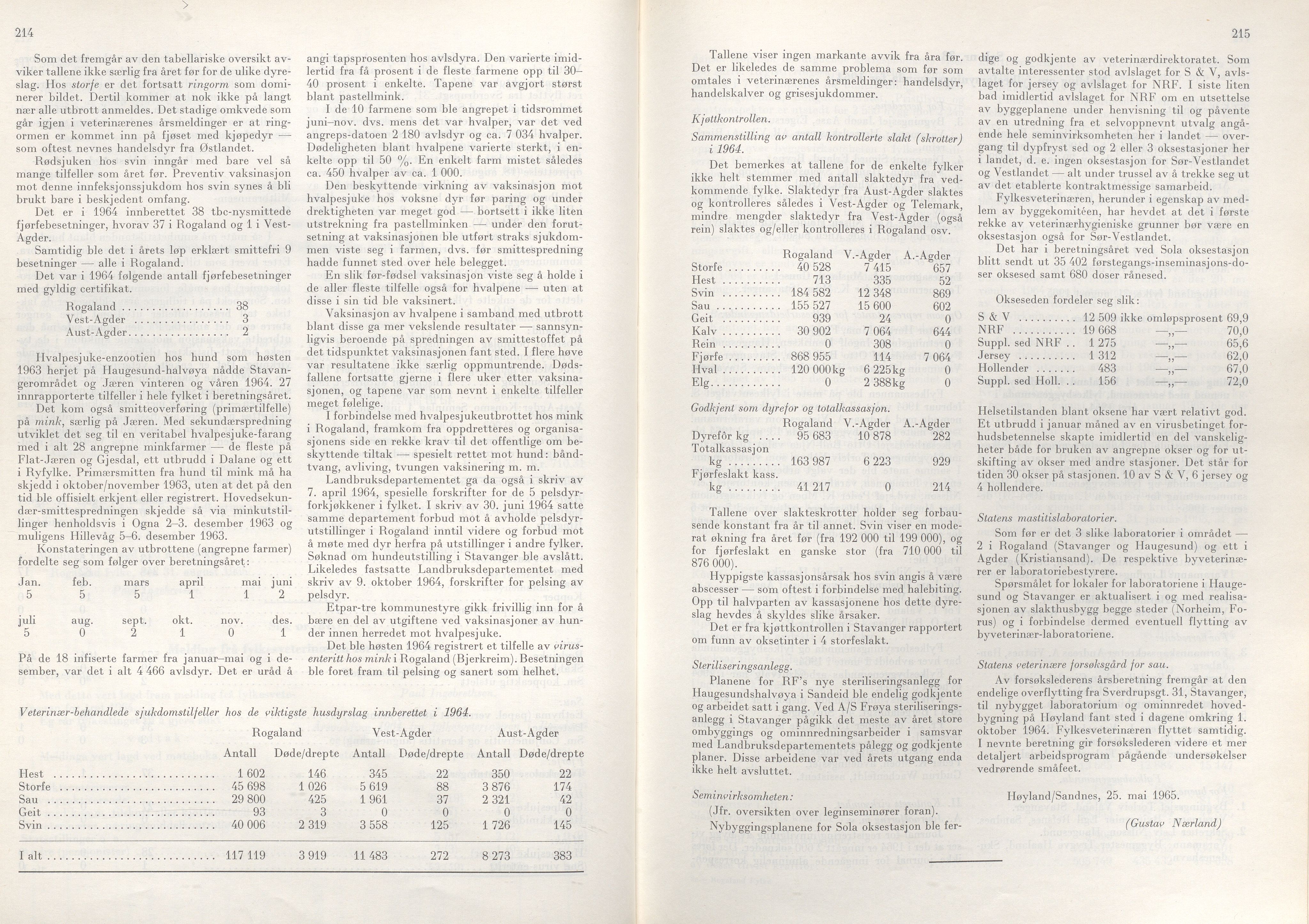 Rogaland fylkeskommune - Fylkesrådmannen , IKAR/A-900/A/Aa/Aaa/L0085: Møtebok , 1965, p. 214-215