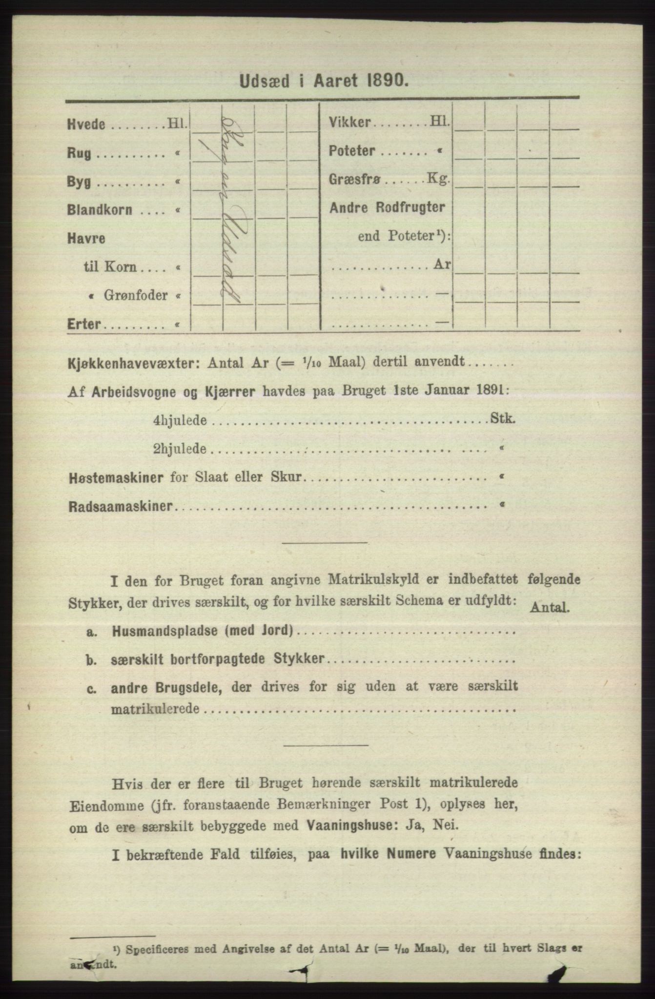 RA, 1891 census for 1246 Fjell, 1891, p. 4165