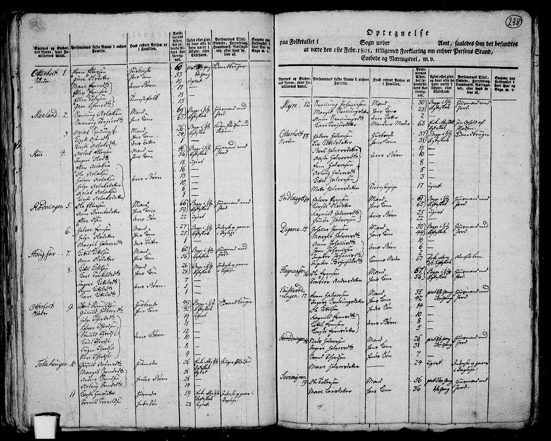RA, 1801 census for 0821P Bø, 1801, p. 237b-238a