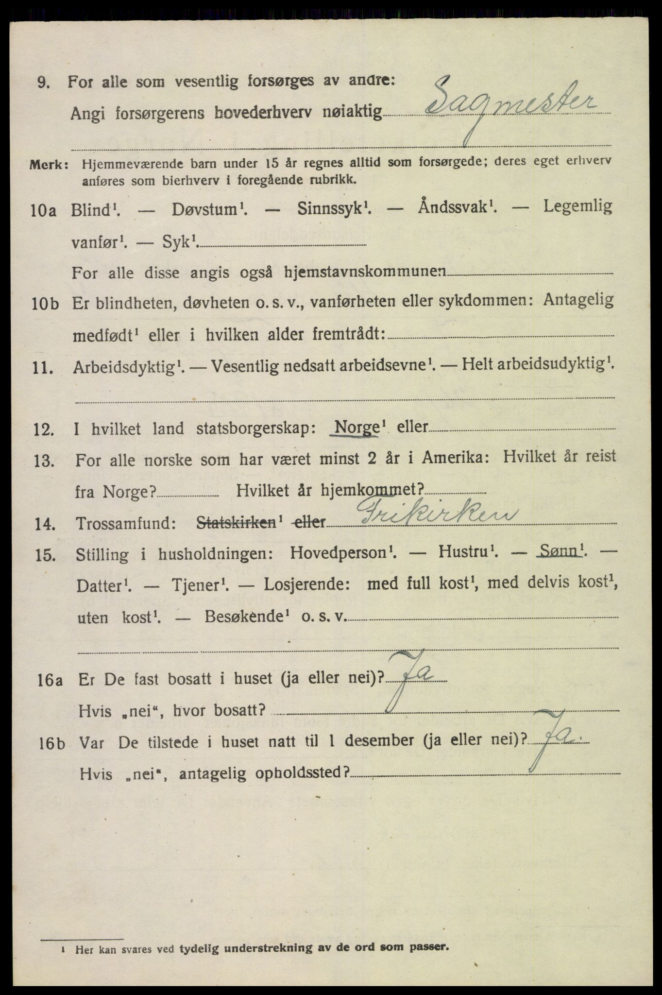 SAK, 1920 census for Tveit, 1920, p. 1969