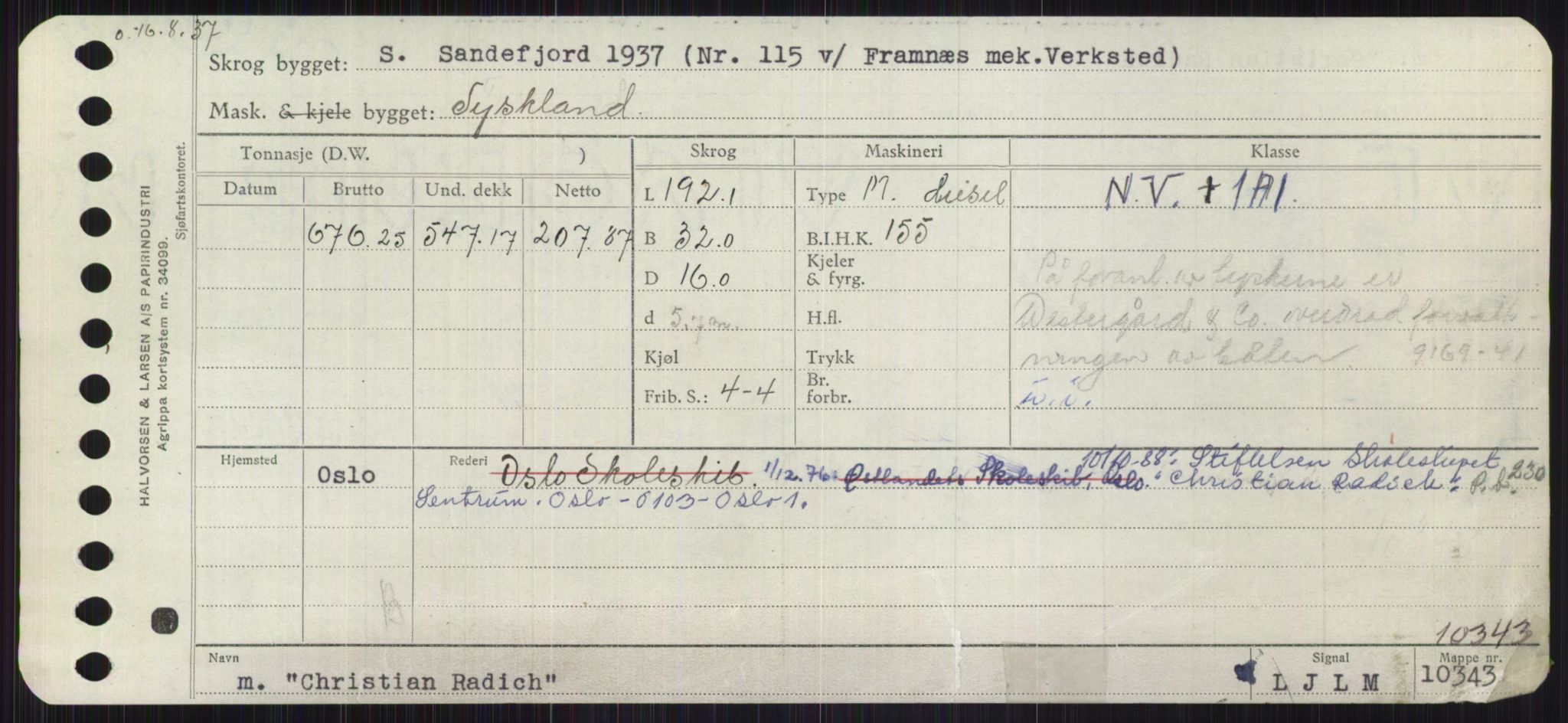 Sjøfartsdirektoratet med forløpere, Skipsmålingen, RA/S-1627/H/Ha/L0001/0002: Fartøy, A-Eig / Fartøy Bjør-Eig, p. 643