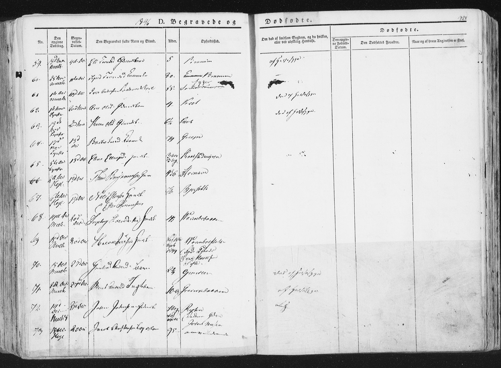Ministerialprotokoller, klokkerbøker og fødselsregistre - Sør-Trøndelag, SAT/A-1456/691/L1074: Parish register (official) no. 691A06, 1842-1852, p. 328