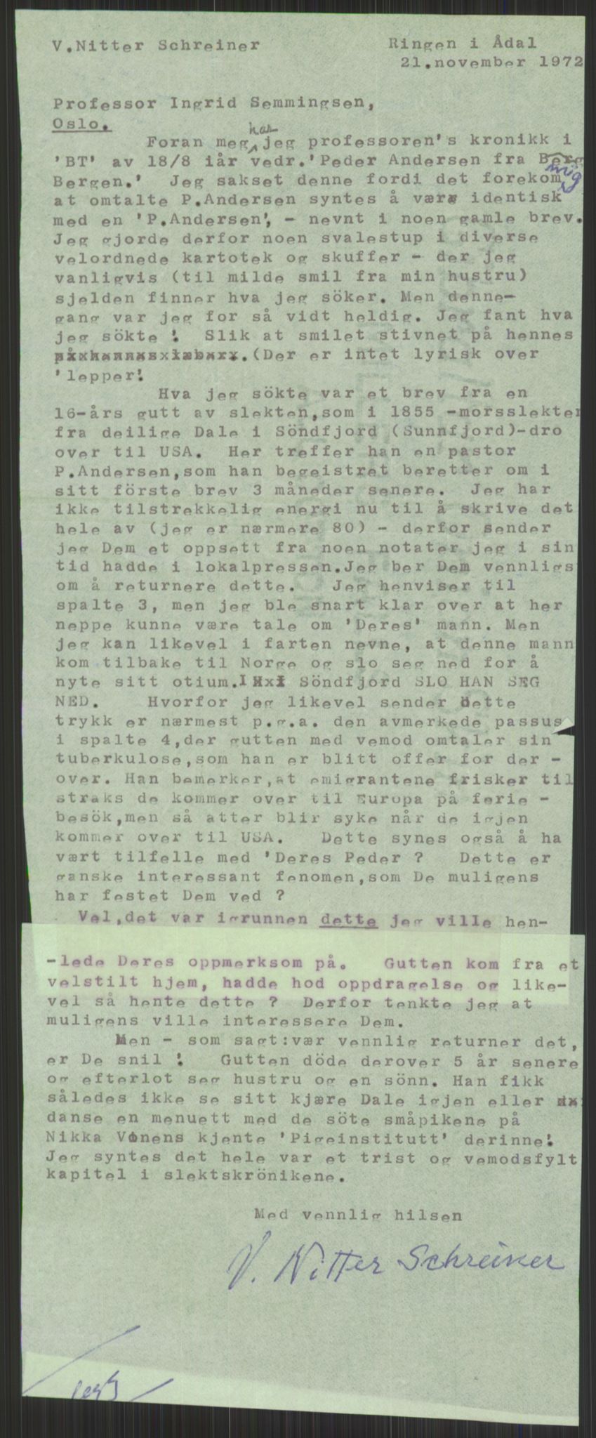 Samlinger til kildeutgivelse, Amerikabrevene, RA/EA-4057/F/L0033: Innlån fra Sogn og Fjordane. Innlån fra Møre og Romsdal, 1838-1914, p. 69