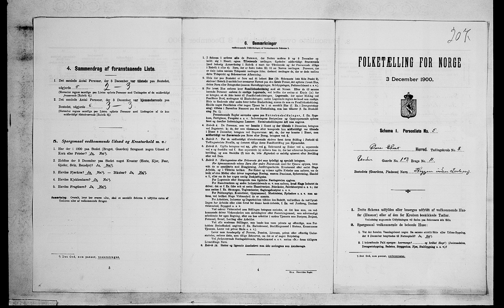 RA, 1900 census for Øvre Eiker, 1900, p. 1477